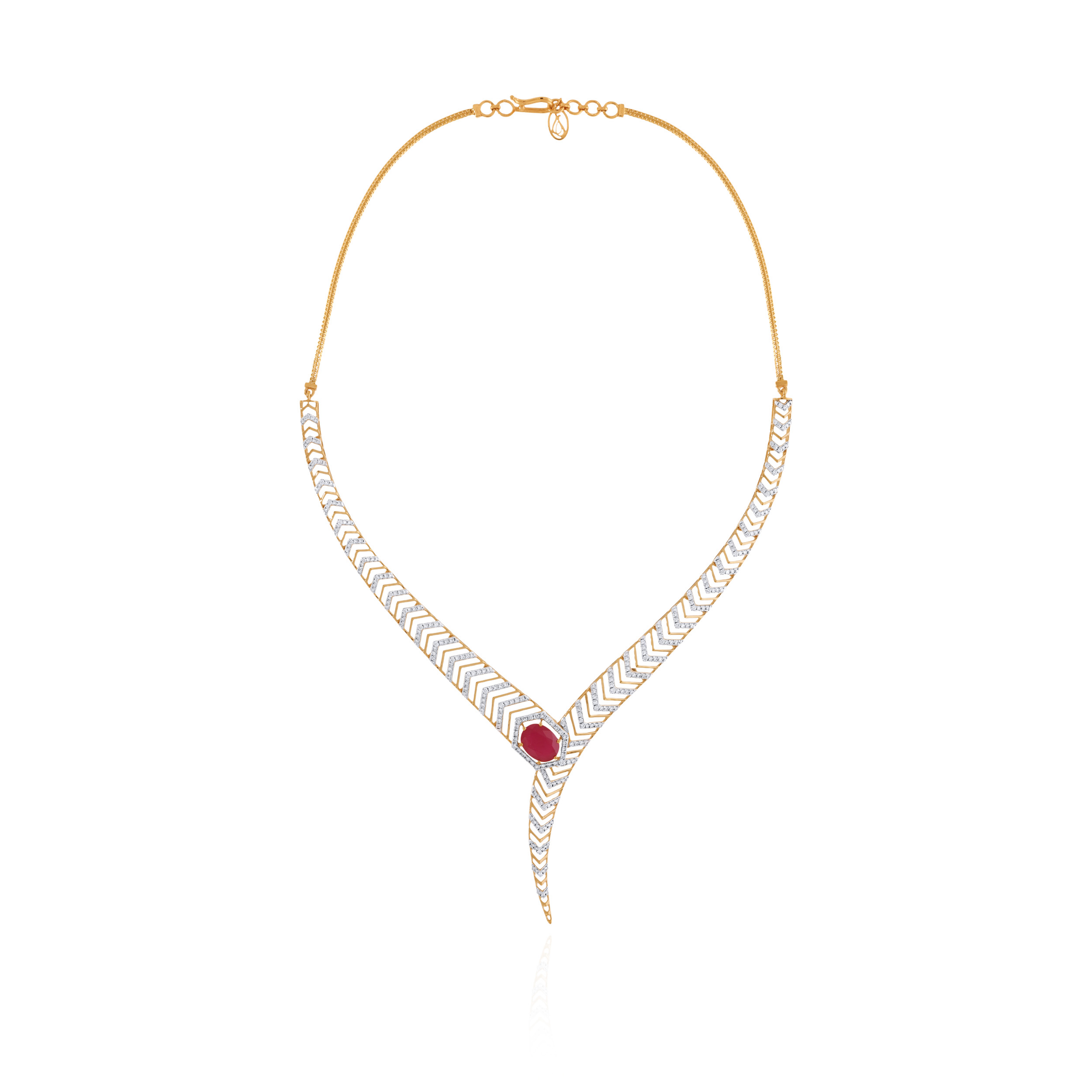 Eterna Rouge Diamond Necklace - Senco Gold and Diamonds