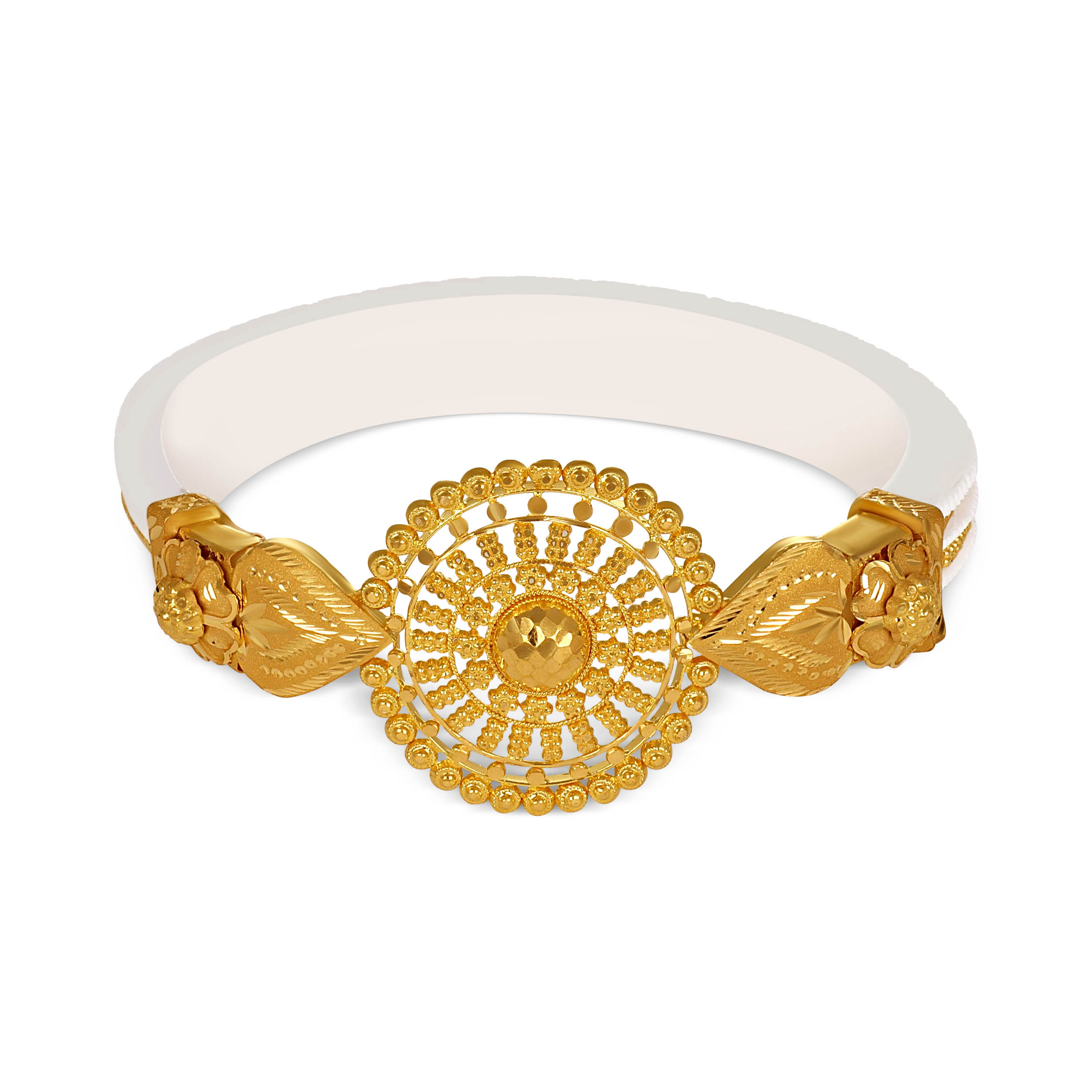 Crafted Grandeur Gold Sankha Bangle - Senco Gold and Diamonds