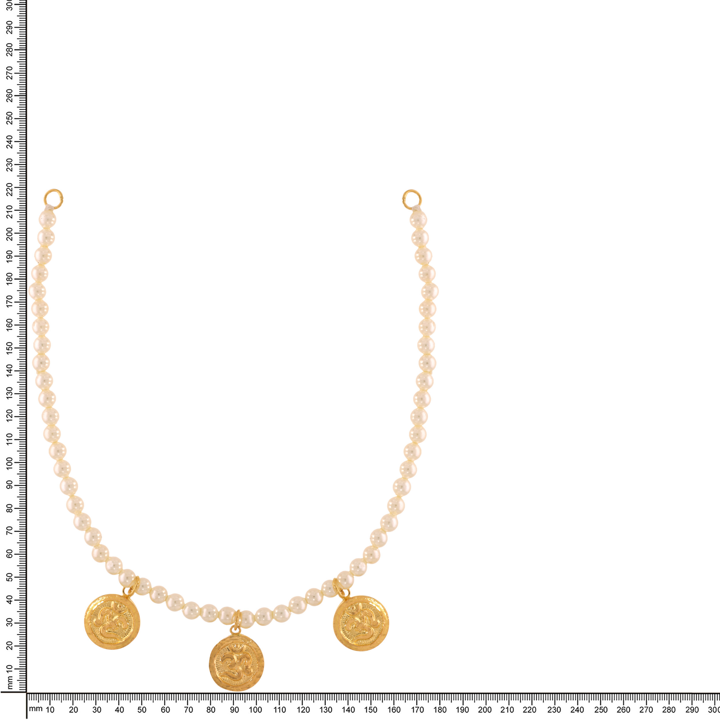 Sacred Pearl String Gold Necklace - Senco Gold and Diamonds