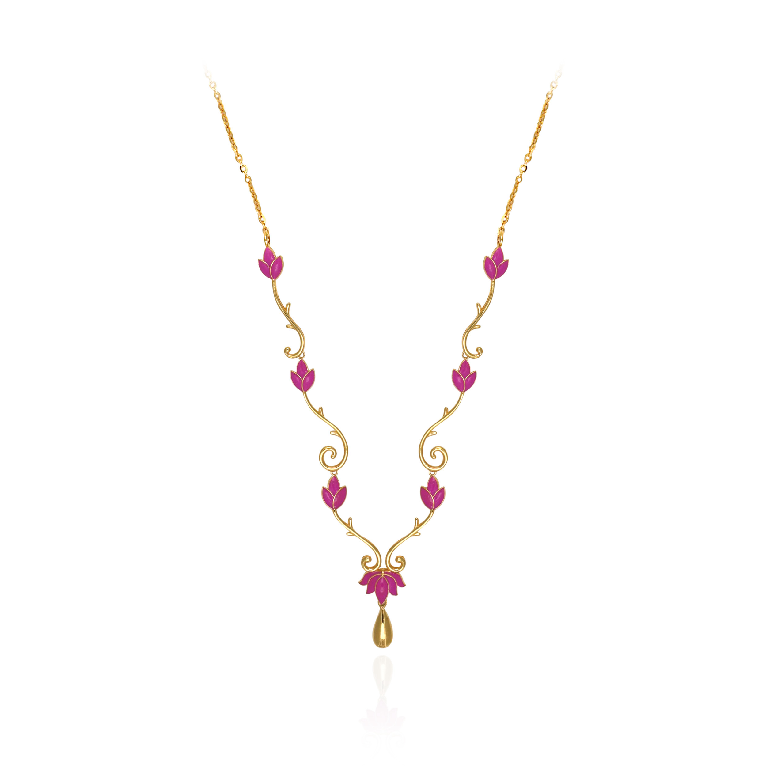 Elysian Lotus Gold Necklace - Senco Gold and Diamonds