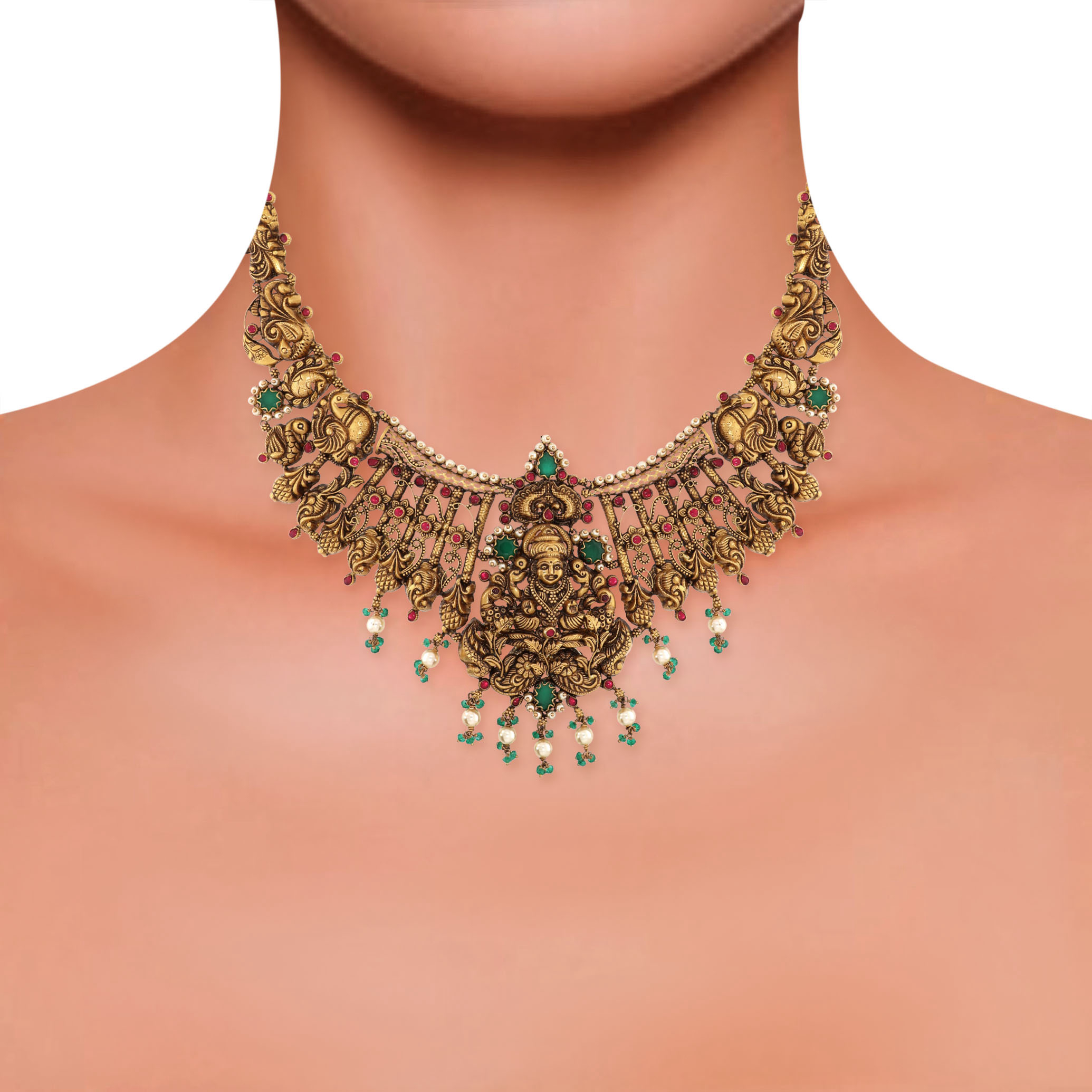 Blessed Radiance Antique Gold Necklace - Senco Gold and Diamonds