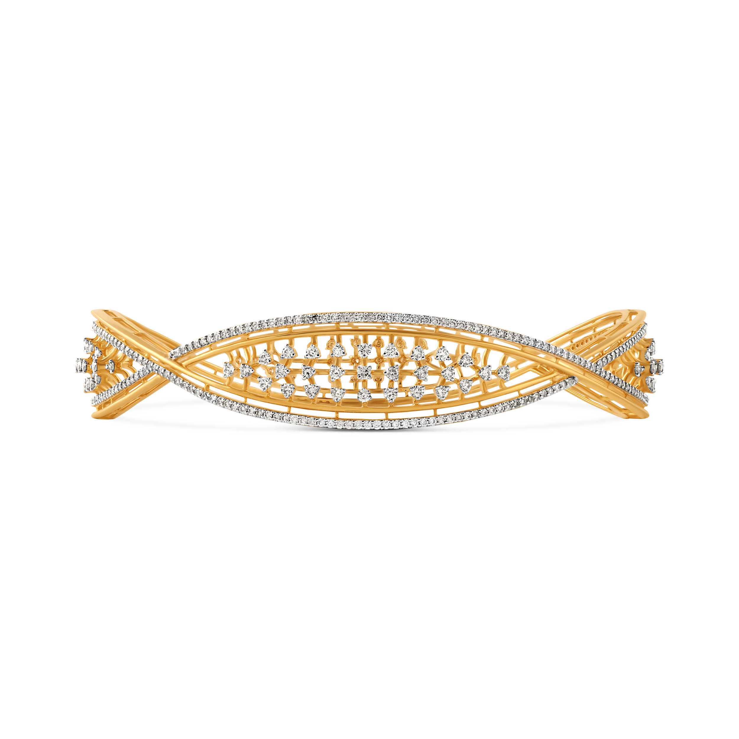 Majestic Weave Diamond Churi - Senco Gold and Diamonds