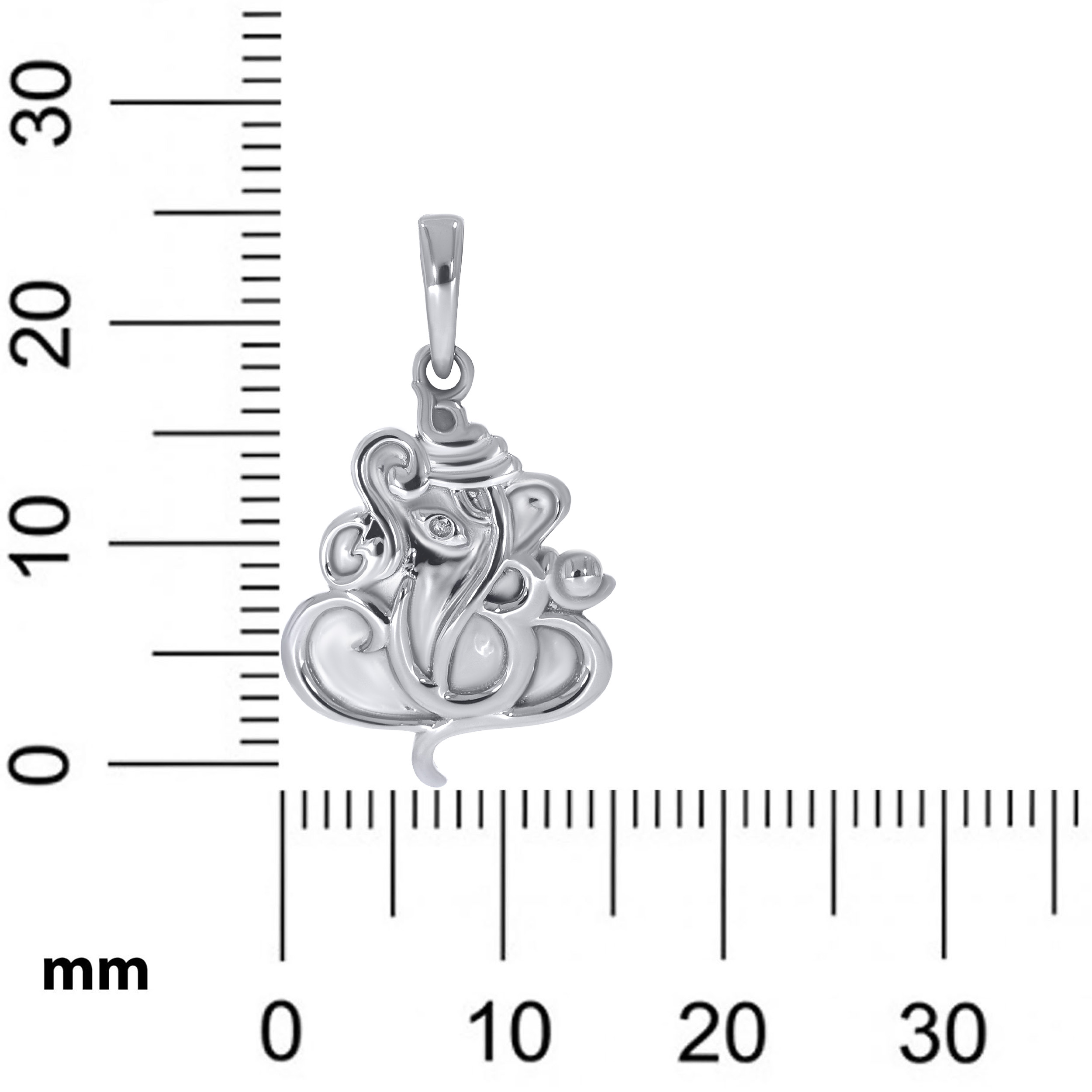 Divine Platinum Ganesha Pendant - Senco Gold and Diamonds