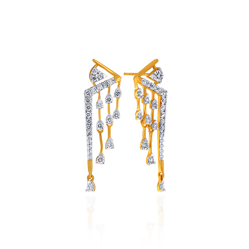Lustrous Chandelier Diamond Earrings - Senco Gold and Diamonds