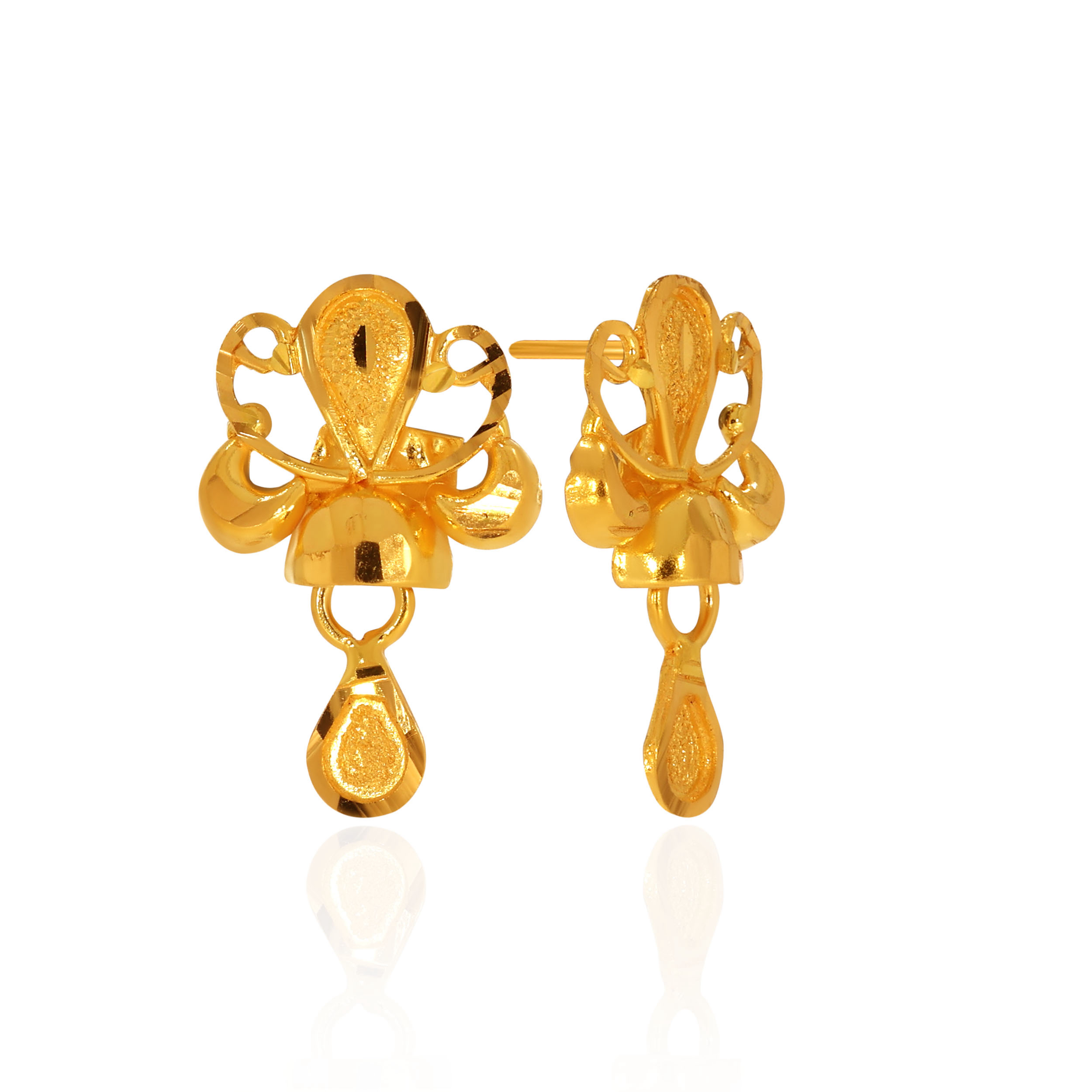 22K Yellow Gold Gold Drop Earrings-GP-D000712564 - Senco Gold and Diamonds