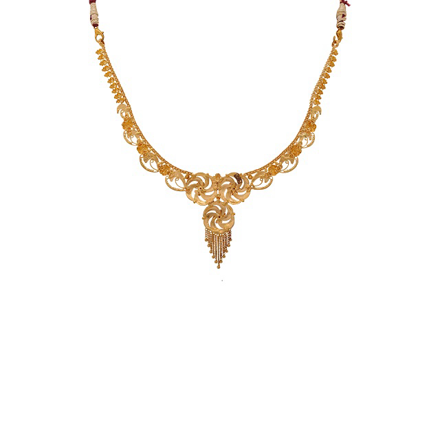 Floral Fancy Gold Necklace - Senco Gold and Diamonds