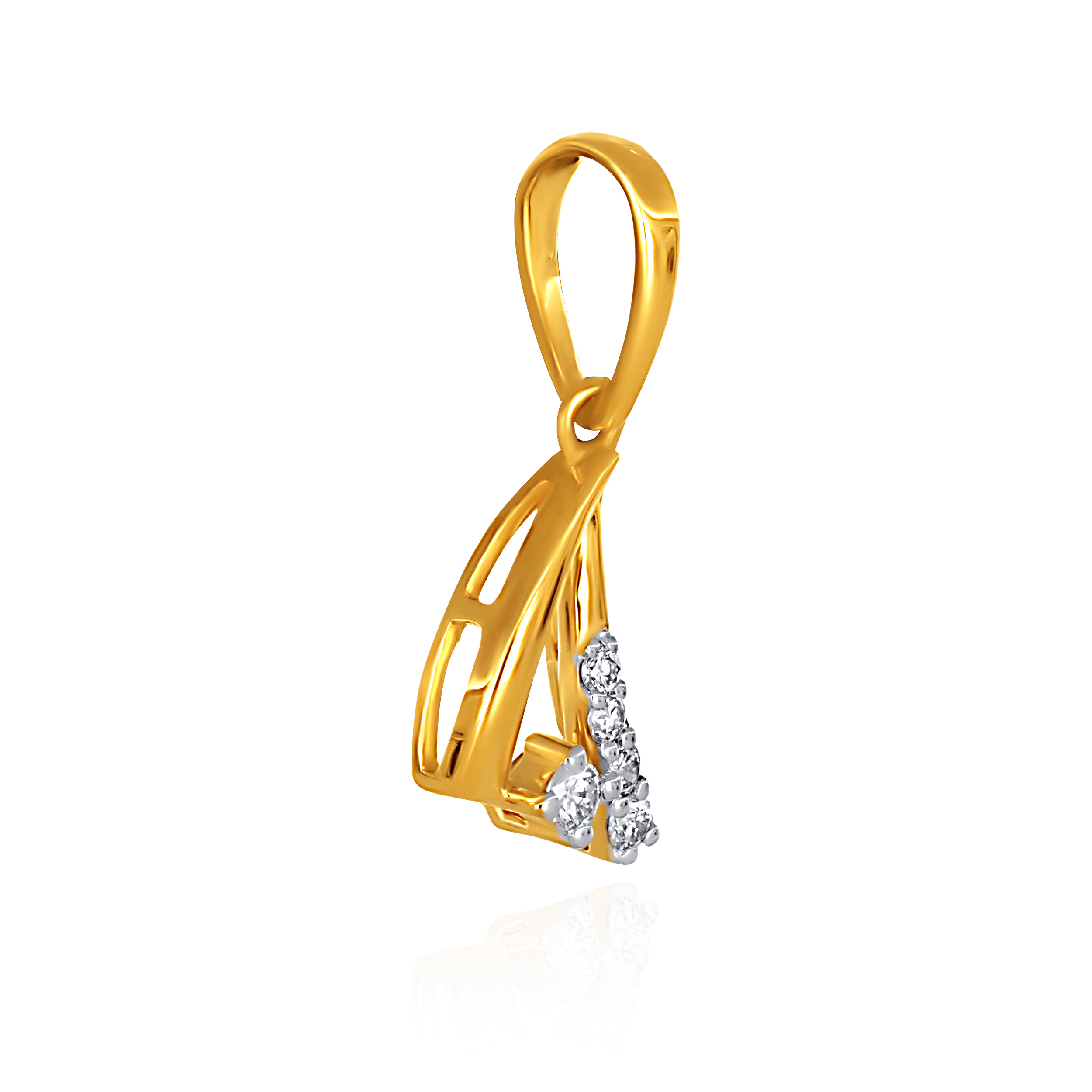 Lyrical Curve Diamond Pendant - Senco Gold and Diamonds