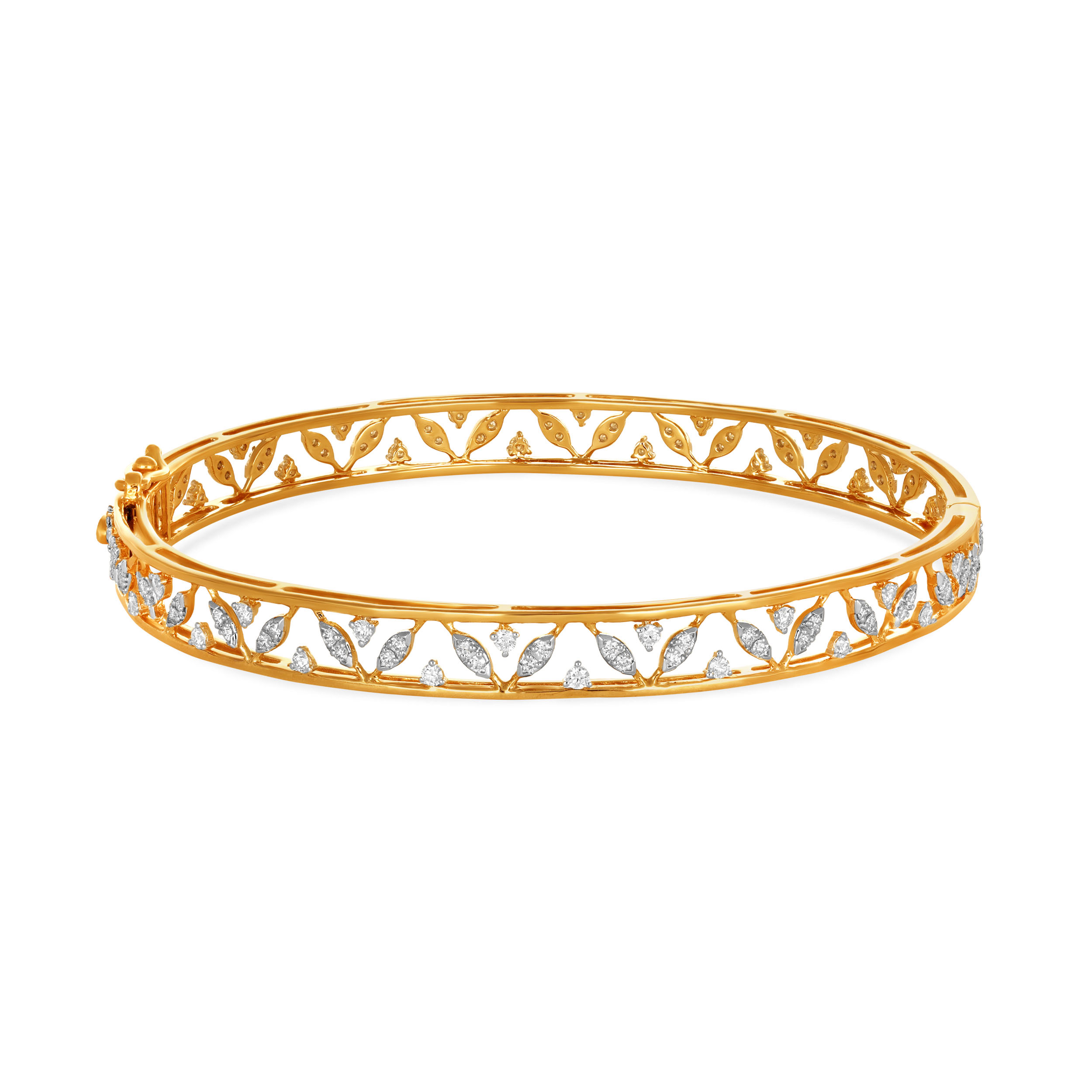 Artisan Leaf Diamond Churi - Senco Gold and Diamonds