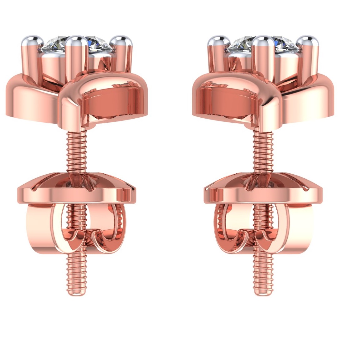Rosy Art Solitaire Studs - Senco Gold and Diamonds
