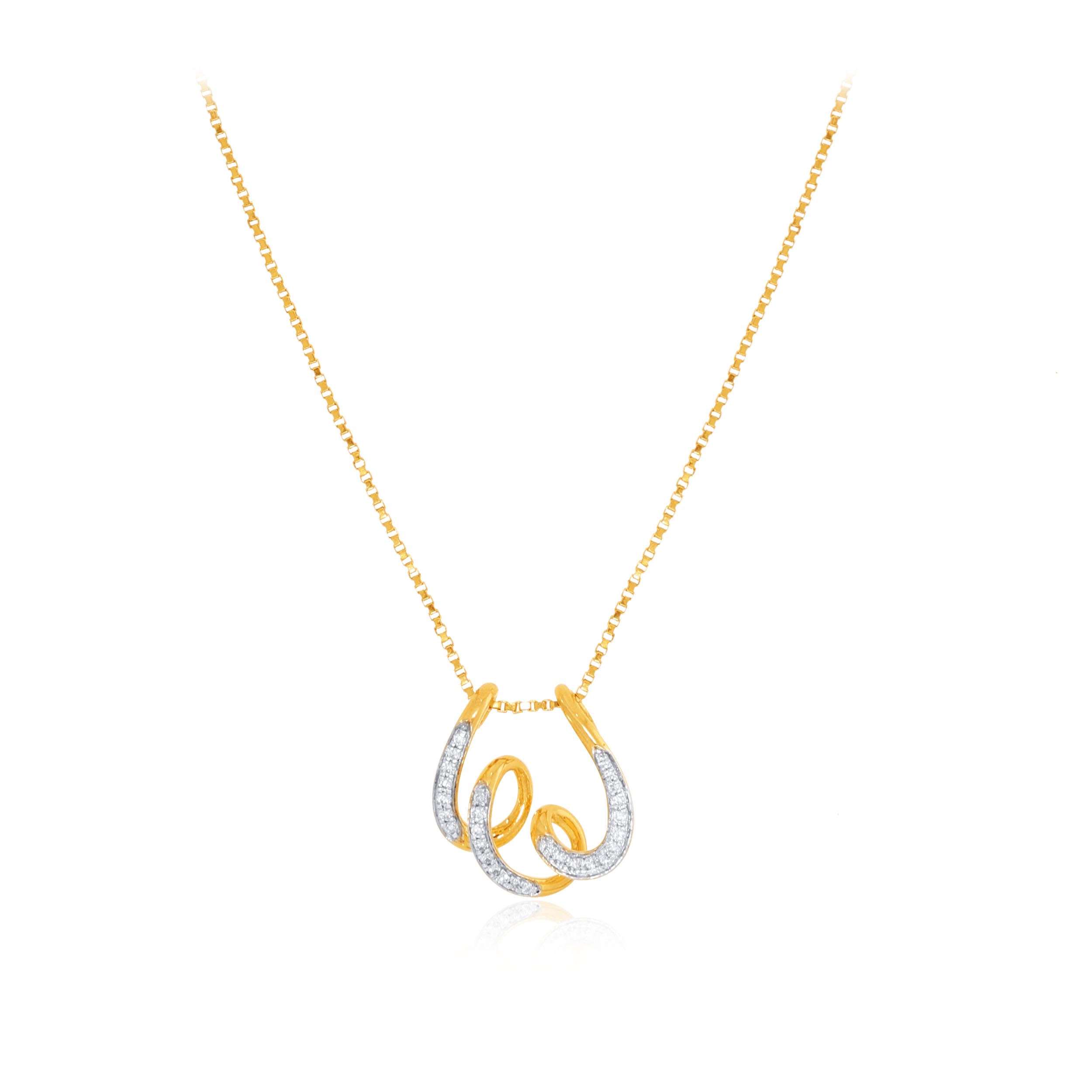 Whirl of Femininity Diamond Chain Pendant - Senco Gold and Diamonds