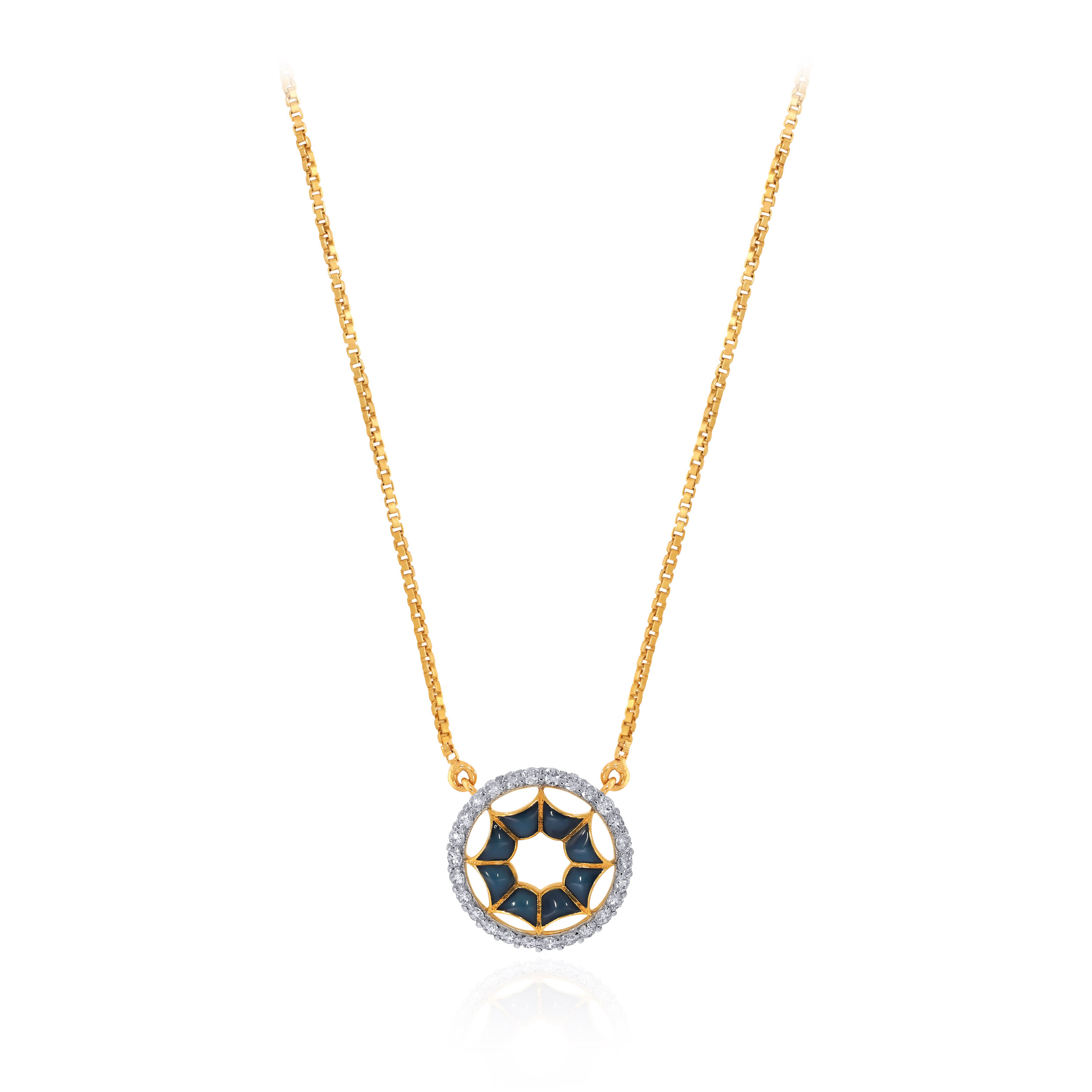 Star-Inspired Diamond Chain Pendant - Senco Gold and Diamonds