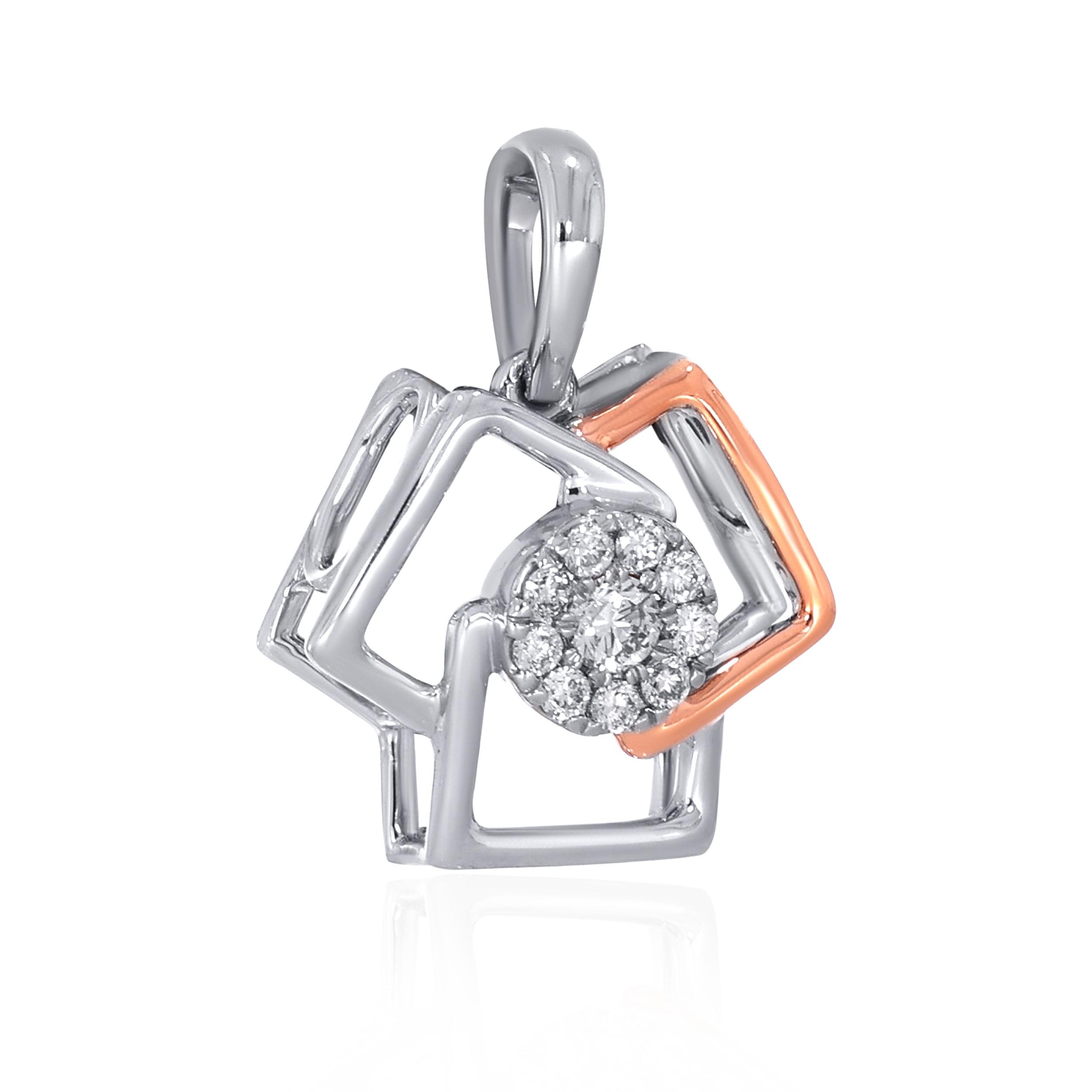 Playful Blocks Platinum Pendant - Senco Gold and Diamonds