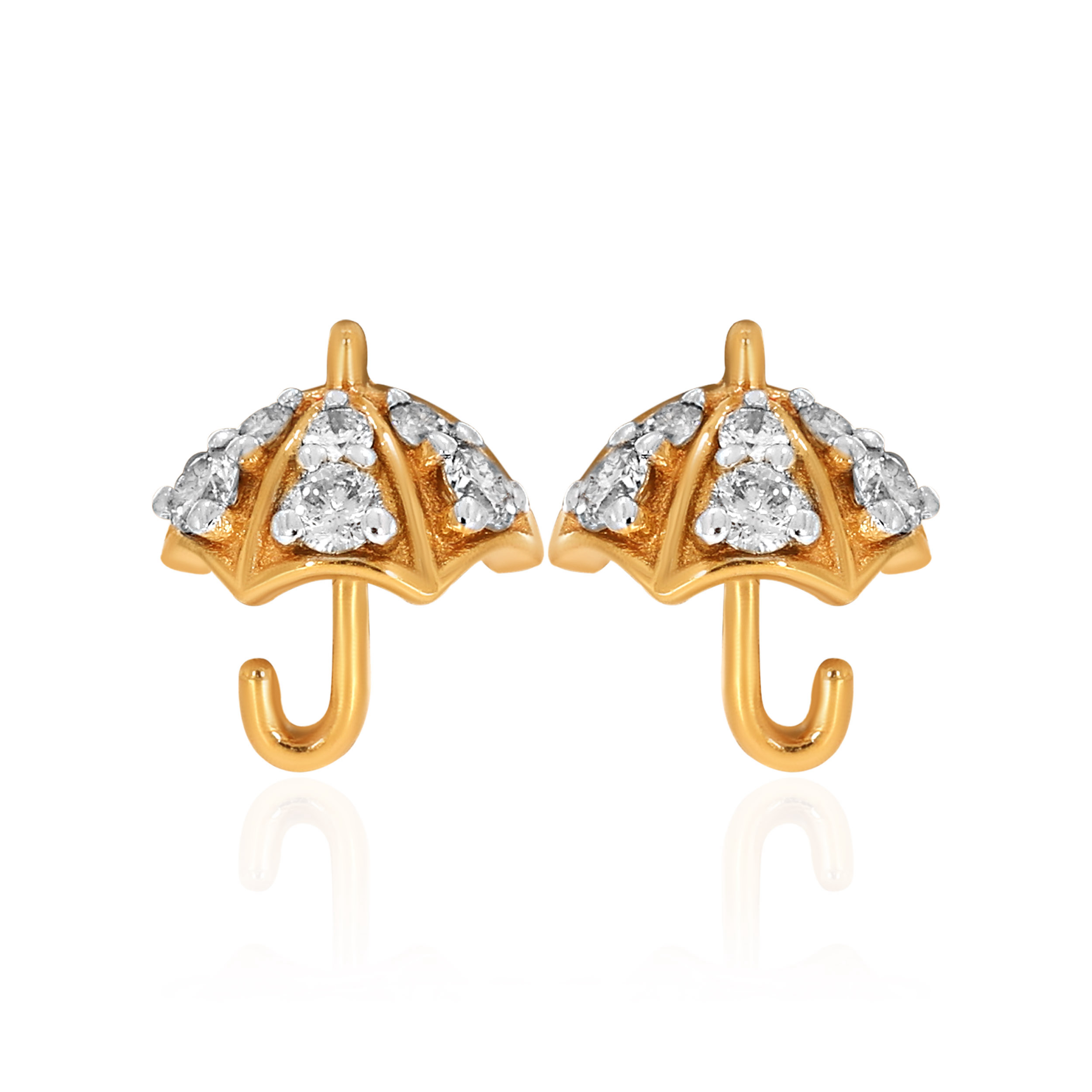 14K Yellow Gold Kids Diamond Studs Earrings-DT-D000790187 - Senco Gold and Diamonds