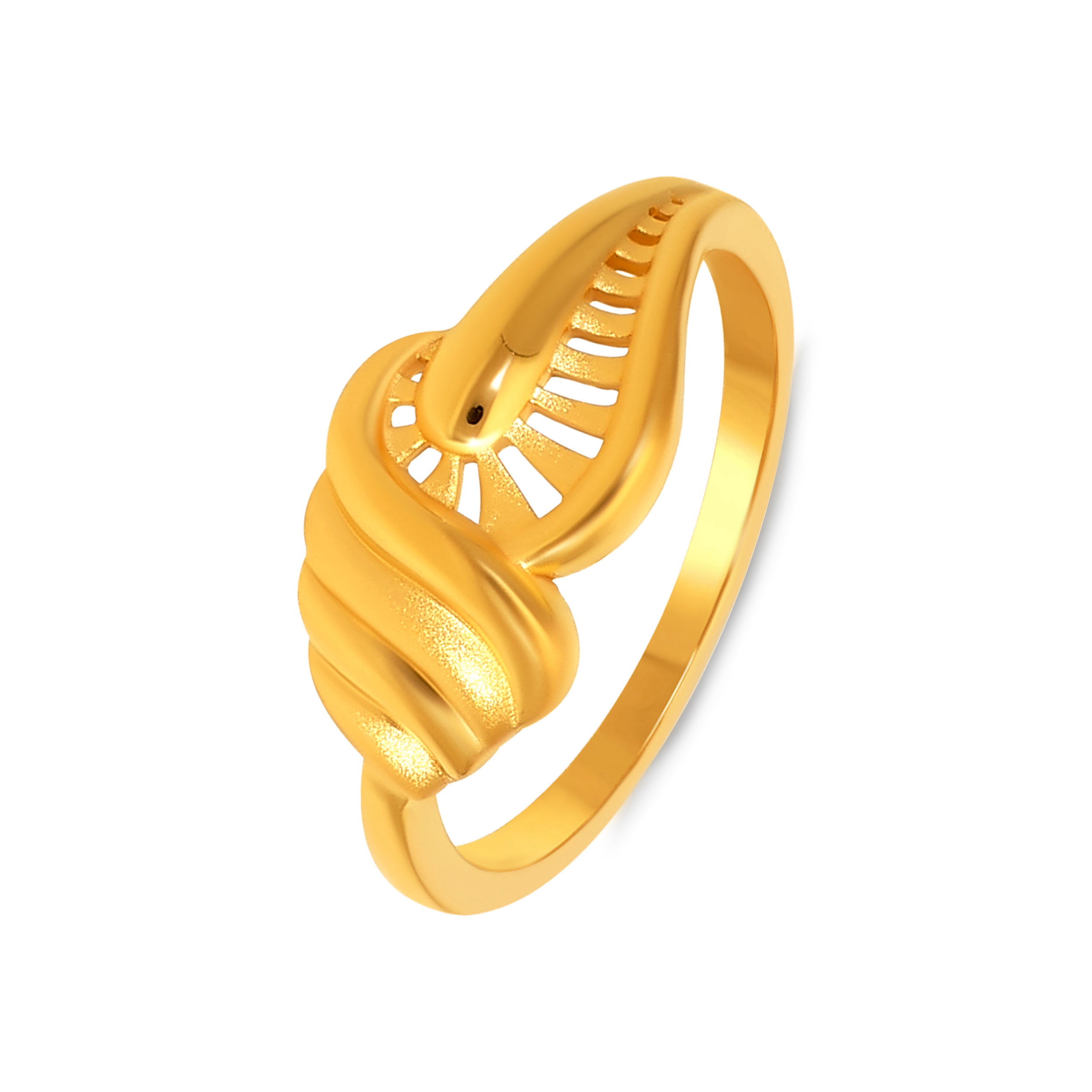 Modern Asymmetrical Gold Ring  - Senco Gold and Diamonds
