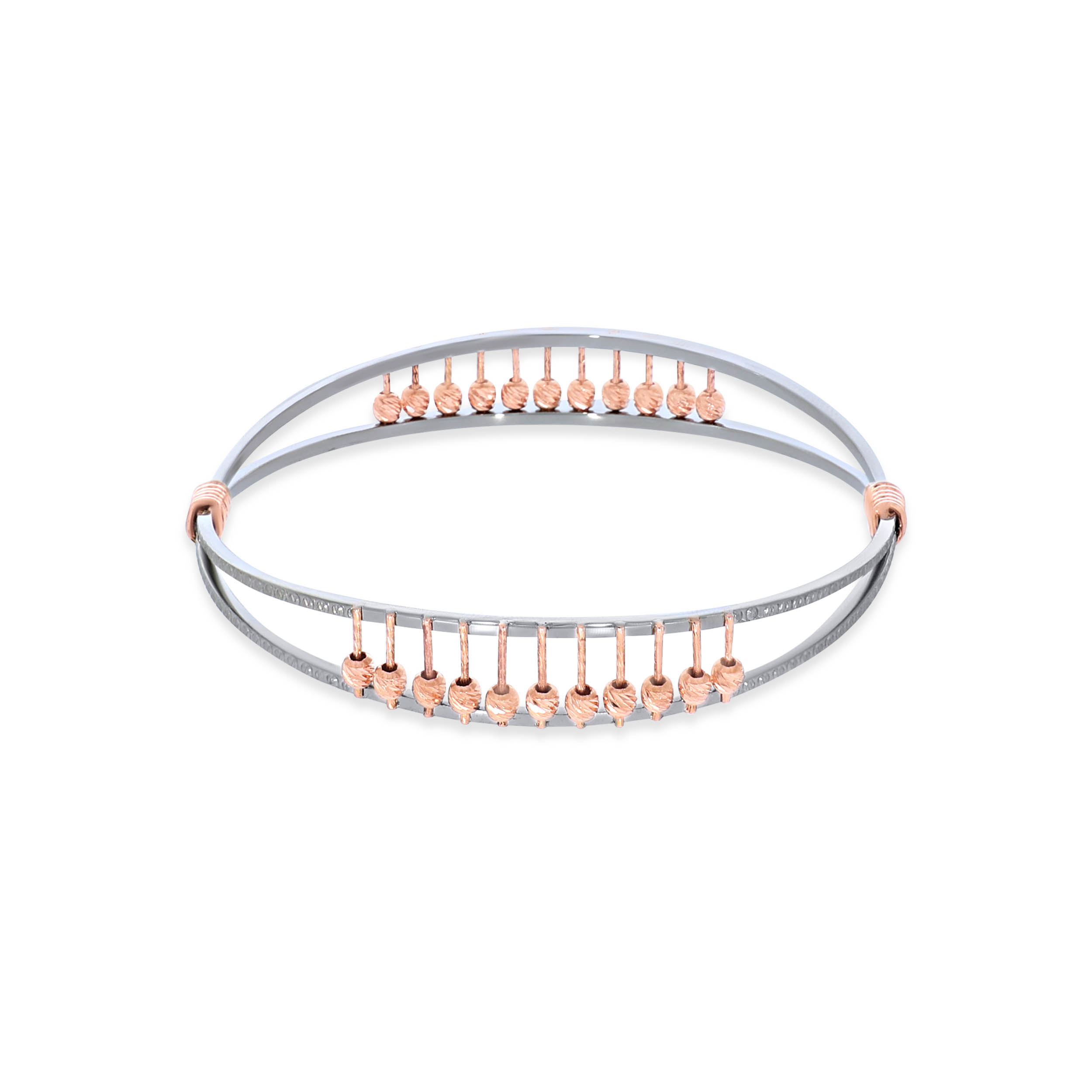 Orbital Glam Platinum Bangle - Senco Gold and Diamonds
