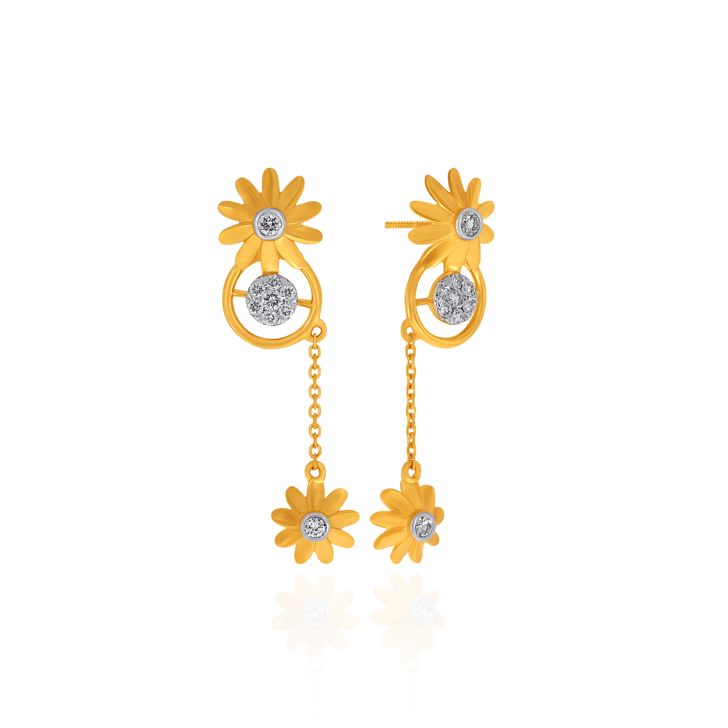 Golden Daisy Diamond Drops - Senco Gold and Diamonds