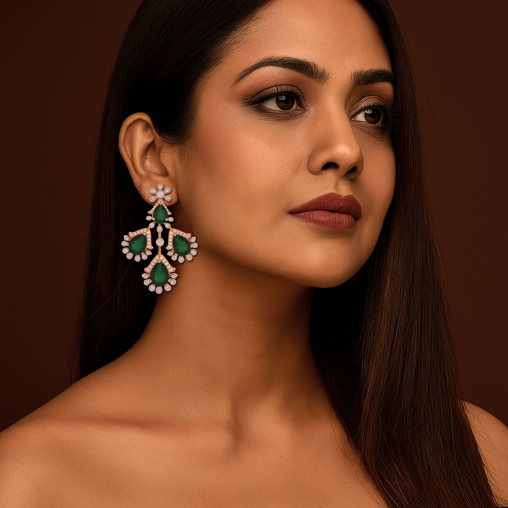 Enchanted Leaf Diamond Earrings - Senco Gold and Diamonds