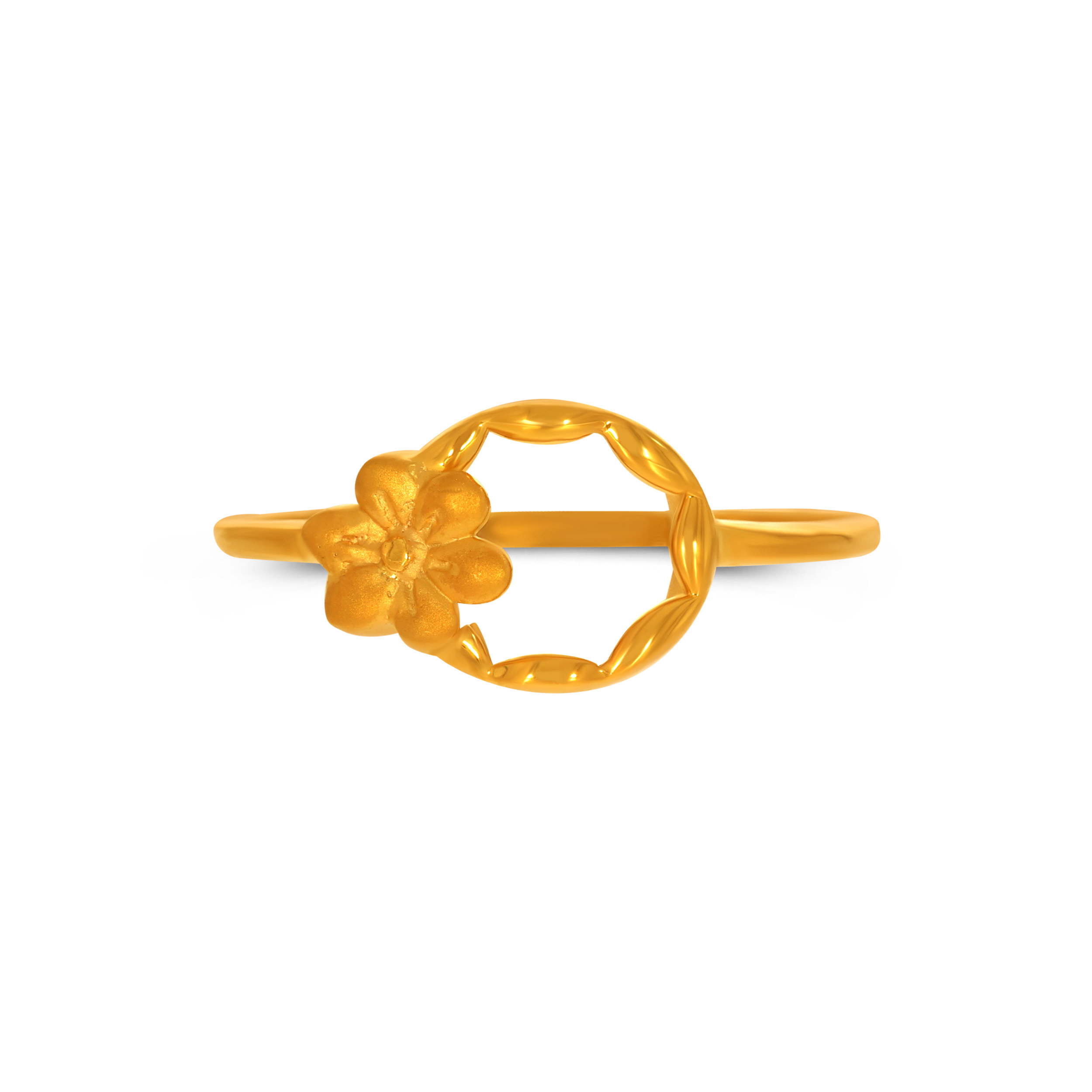 Petite Blossom Loop Gold Ring - Senco Gold and Diamonds