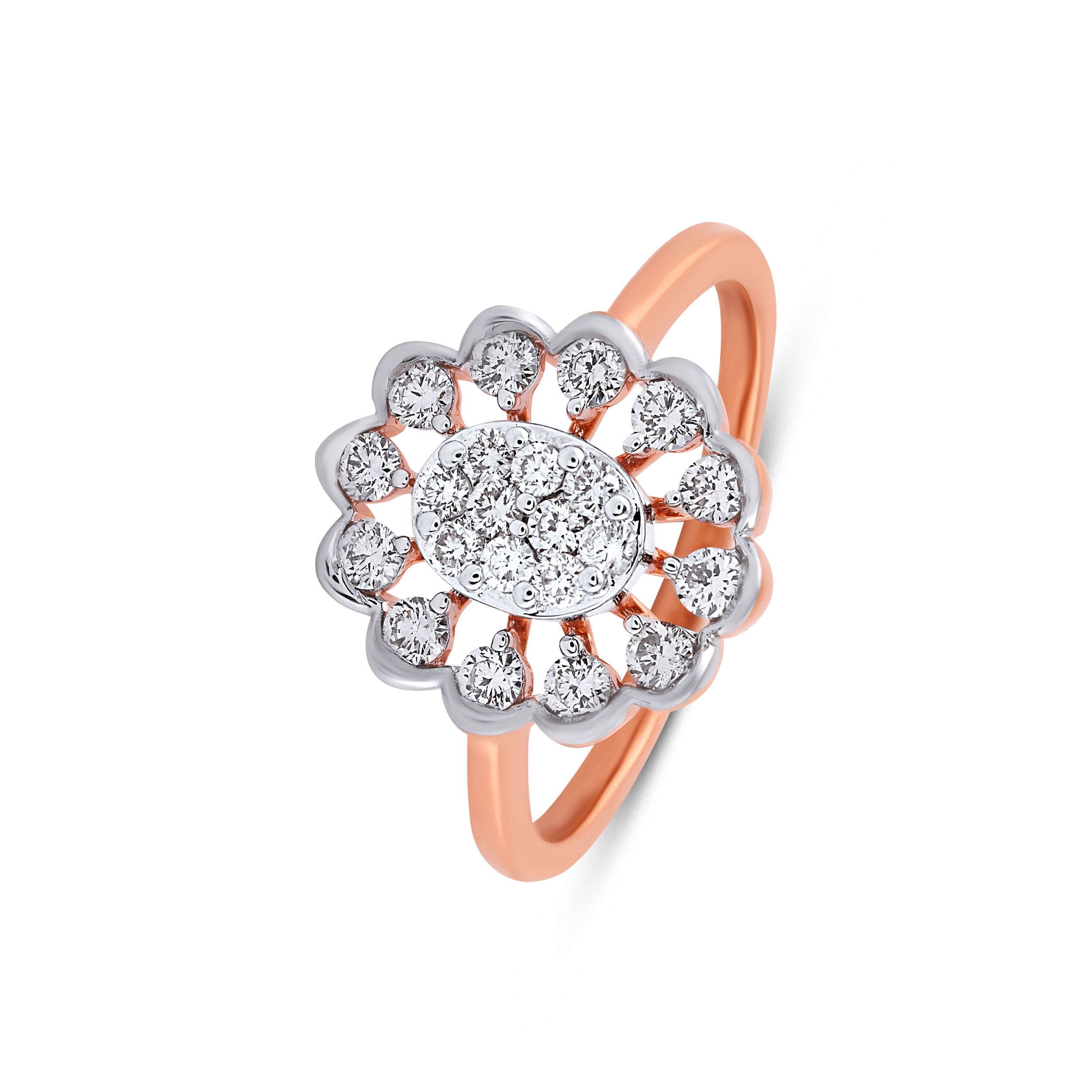 Scalloped Sparkle Diamond Ring - Senco Gold and Diamonds