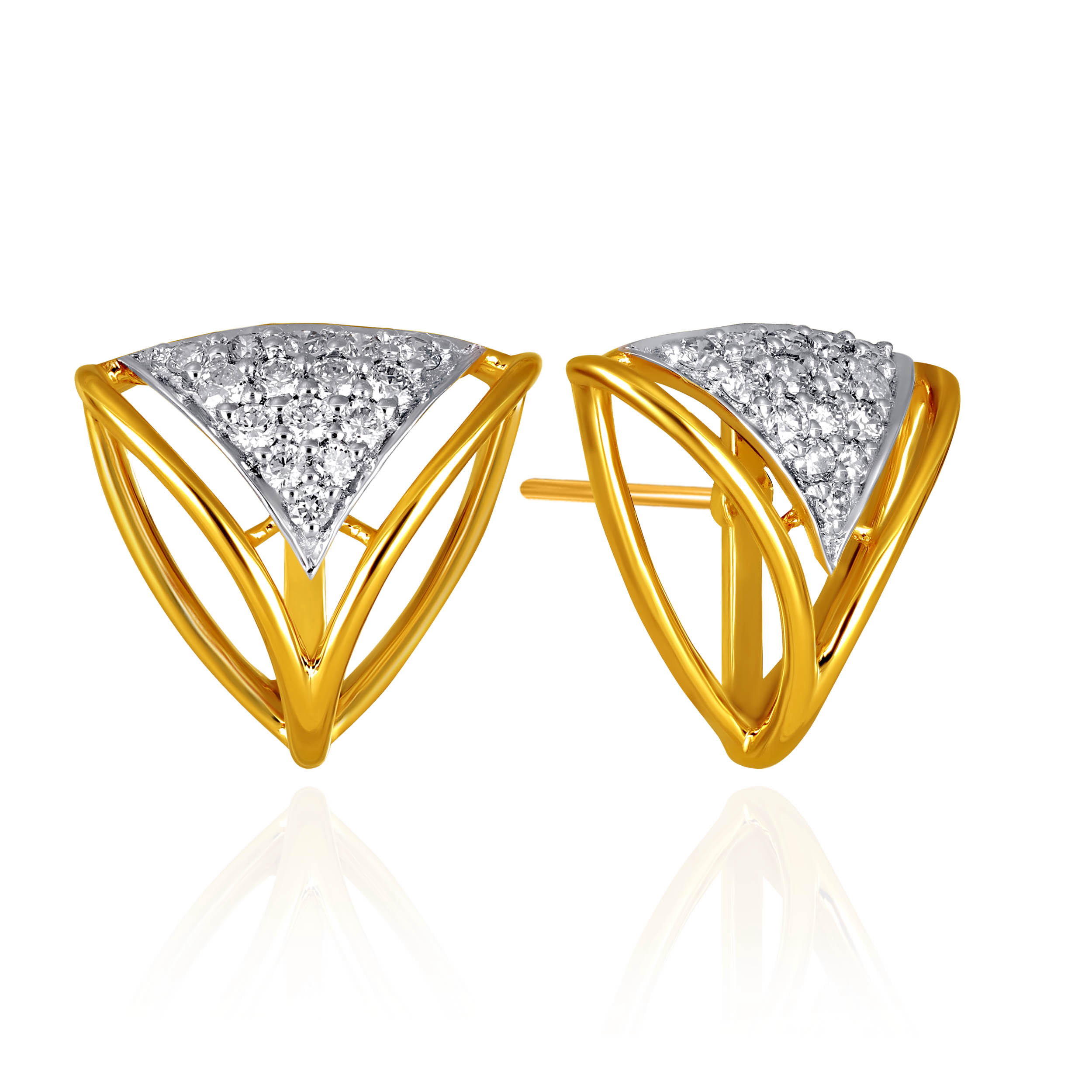 Triad Cluster Diamond Studs - Senco Gold and Diamonds