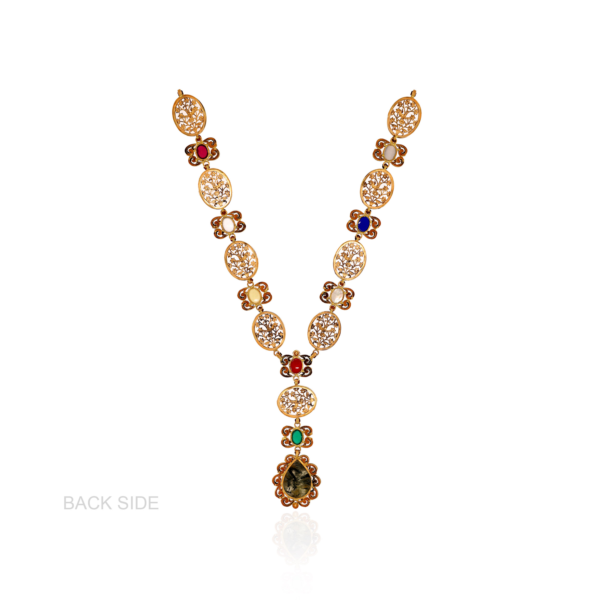 22K Yellow Gold Kundan Necklace-GN-D000788427 - Senco Gold and Diamonds