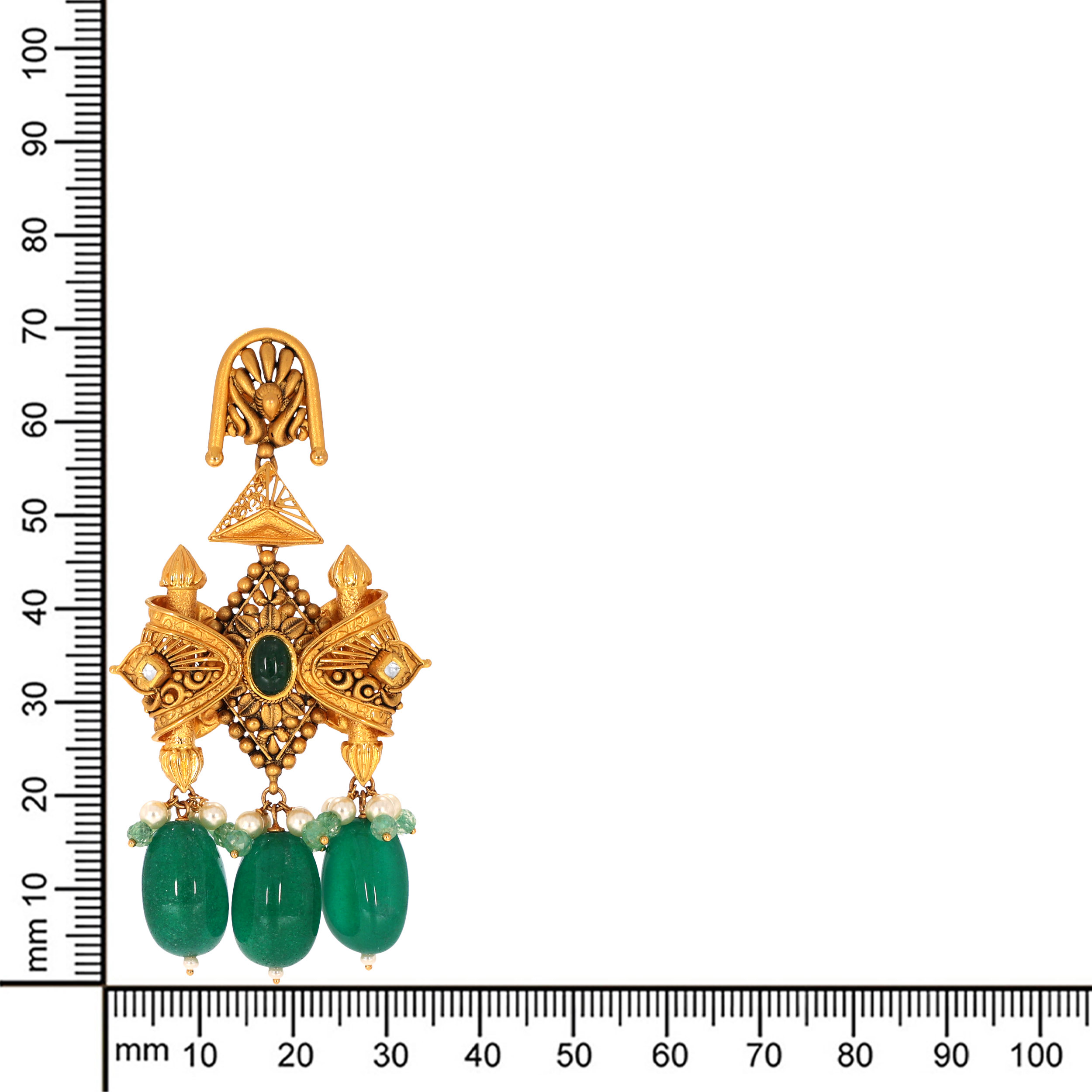 Heritage Nakashi Gold Danglers - Senco Gold and Diamonds