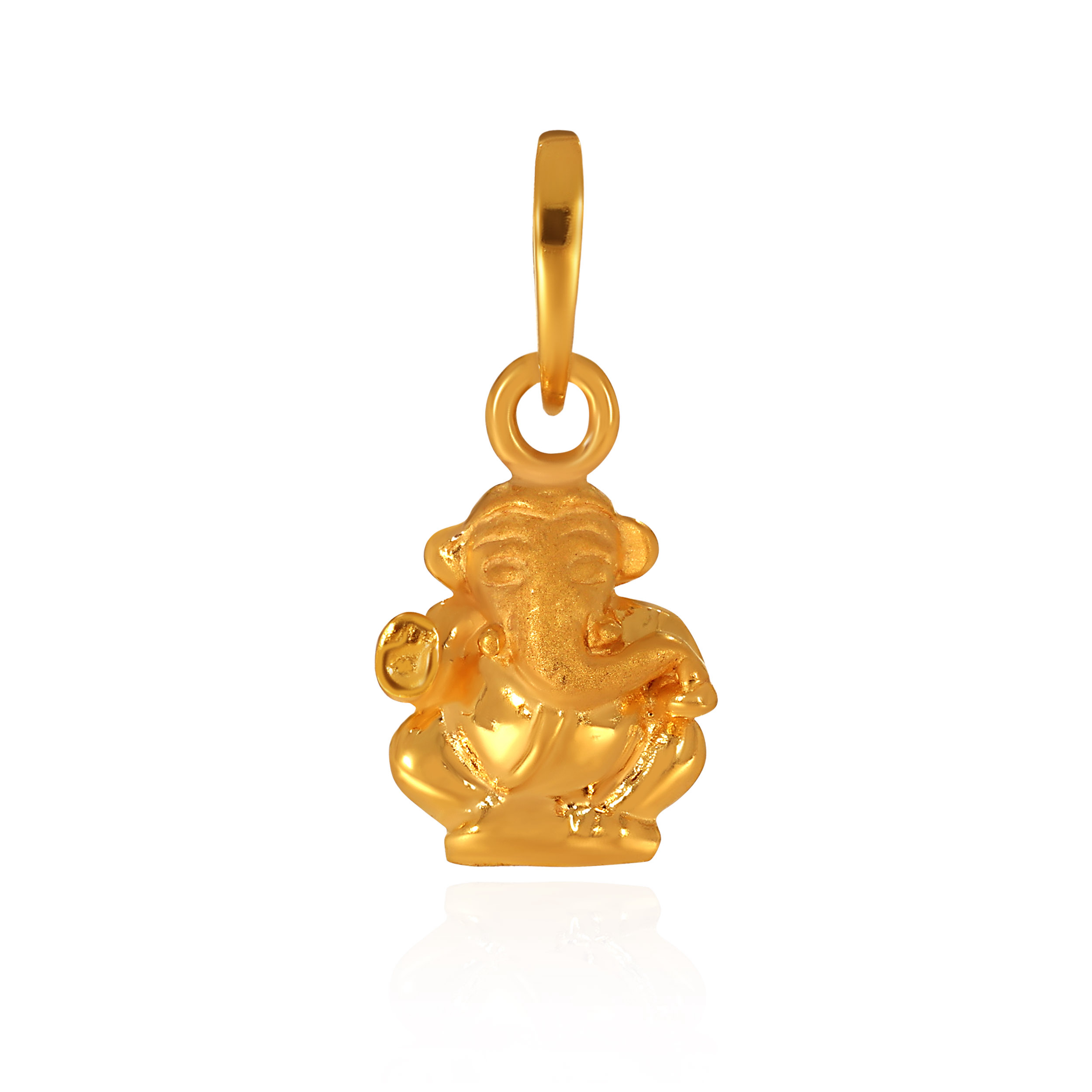 Prosperity Glow Ganesha Gold Pendant - Senco Gold and Diamonds