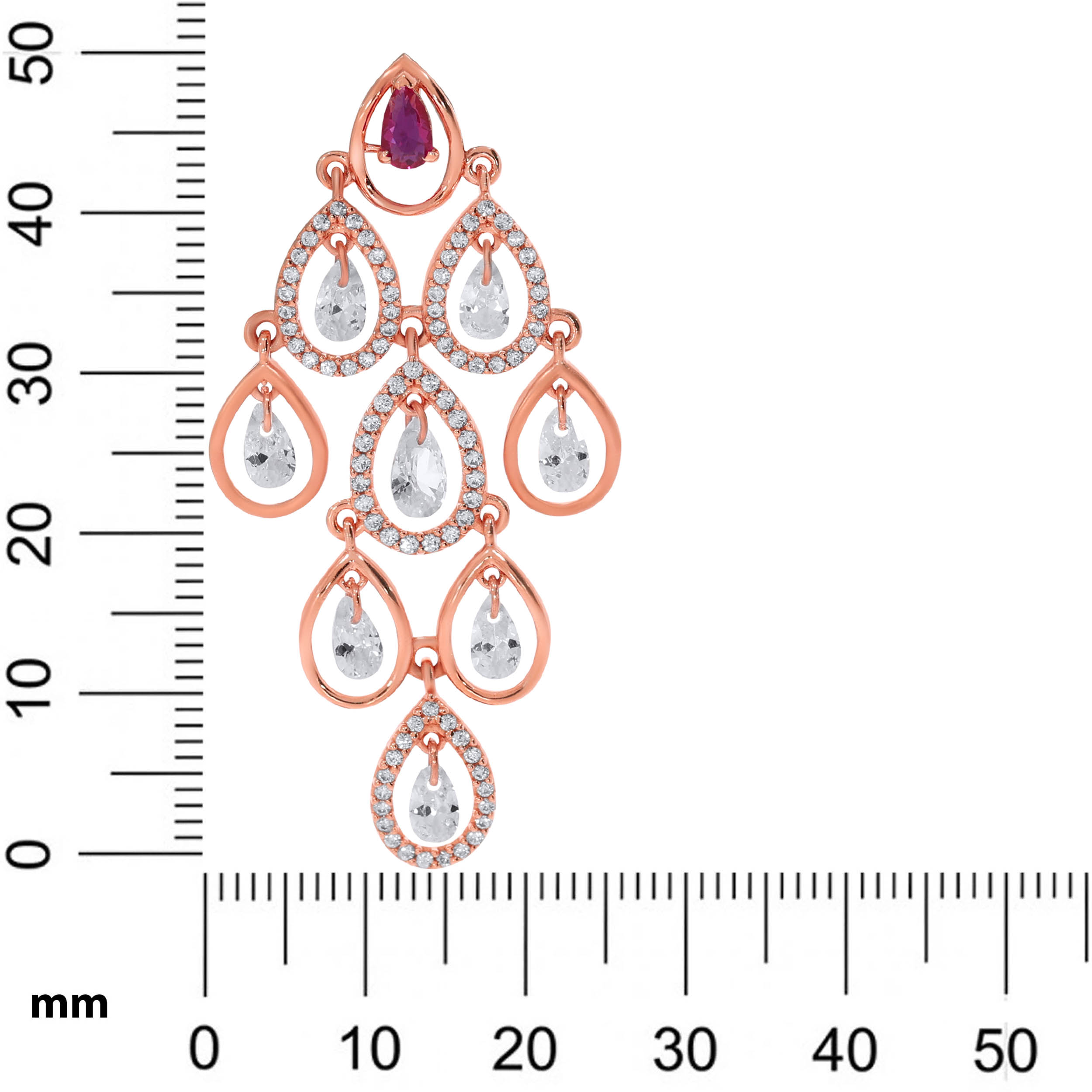 Rosy Droplets Gold Danglers - Senco Gold and Diamonds