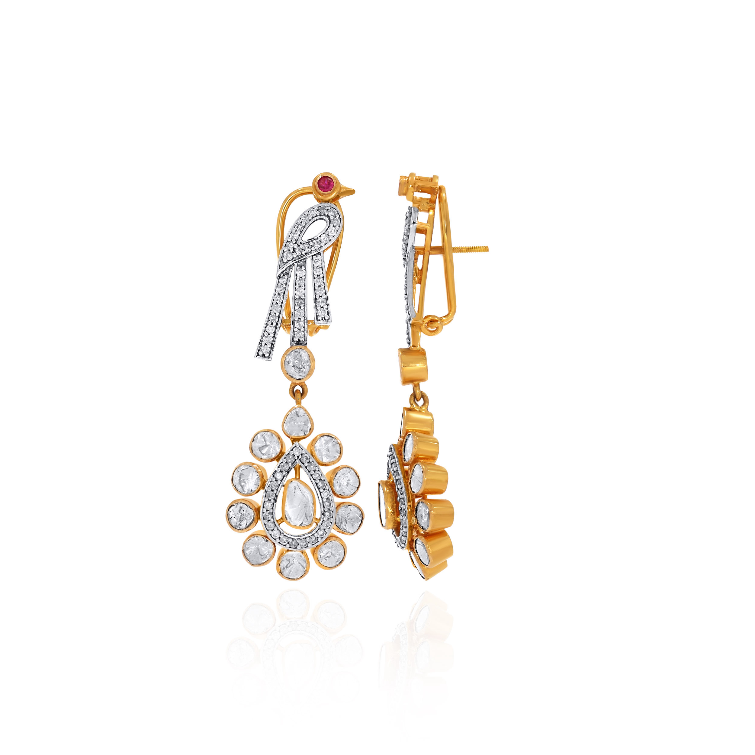 Enchanted Plumage Diamond Earrings - Senco Gold and Diamonds