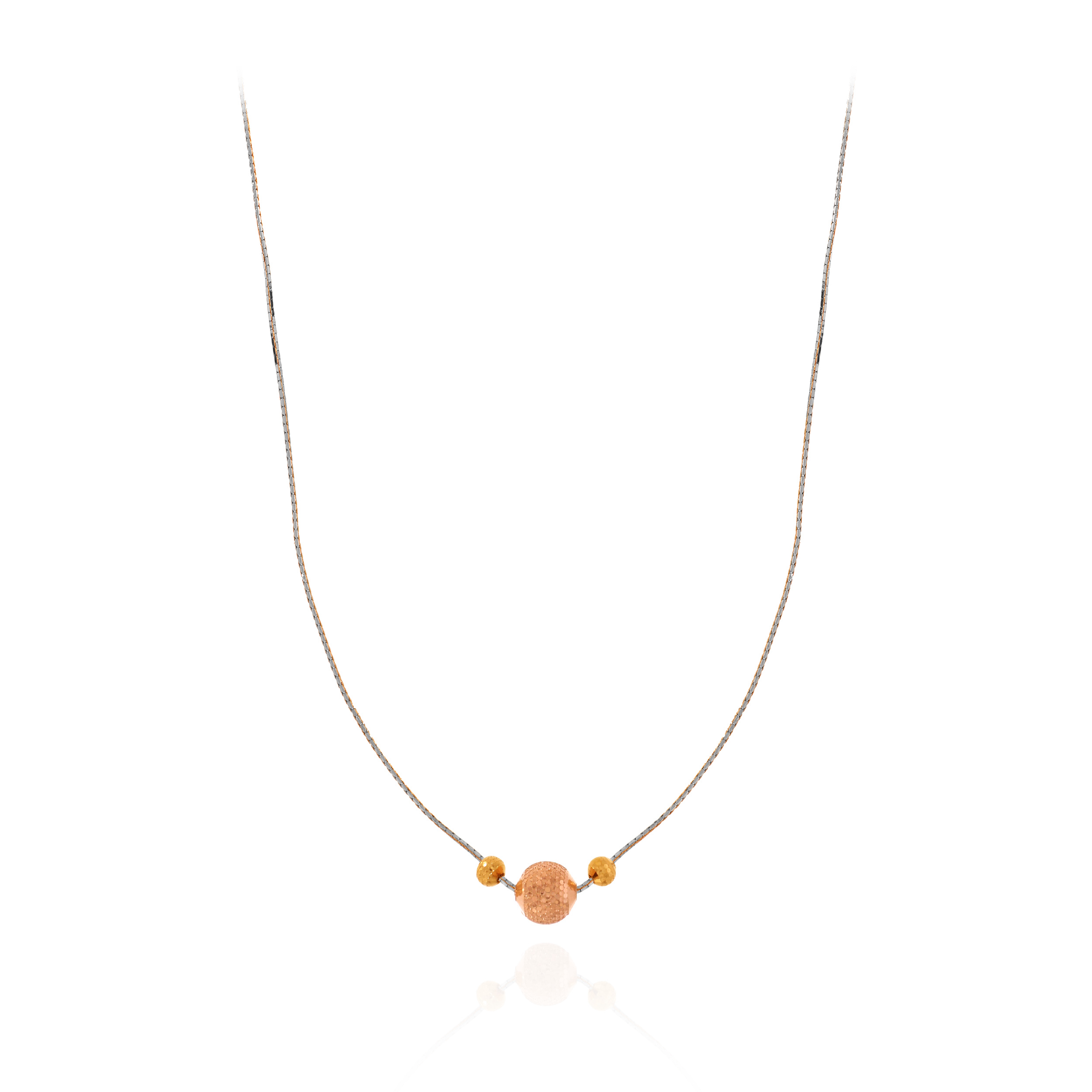 Glint Core Rhodium-Gold Chain - Senco Gold and Diamonds