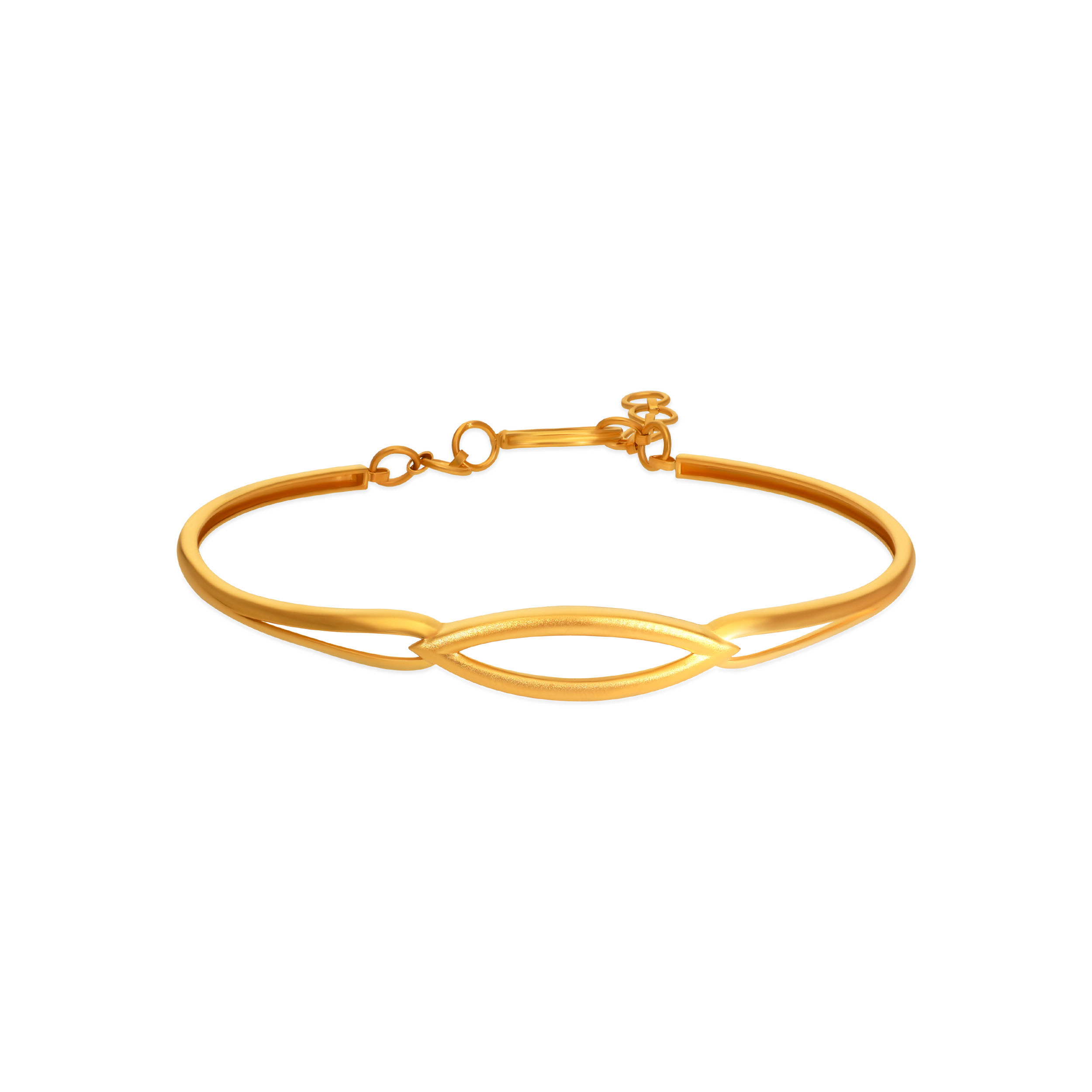 Ellora Curve Gold Chur Bangle - Senco Gold and Diamonds