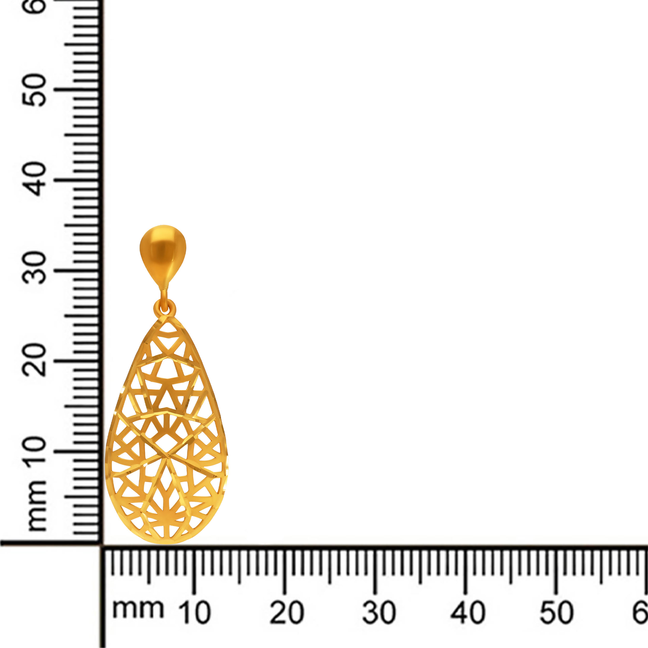 Lustre Cutwork Gold Earrings - Senco Gold and Diamonds