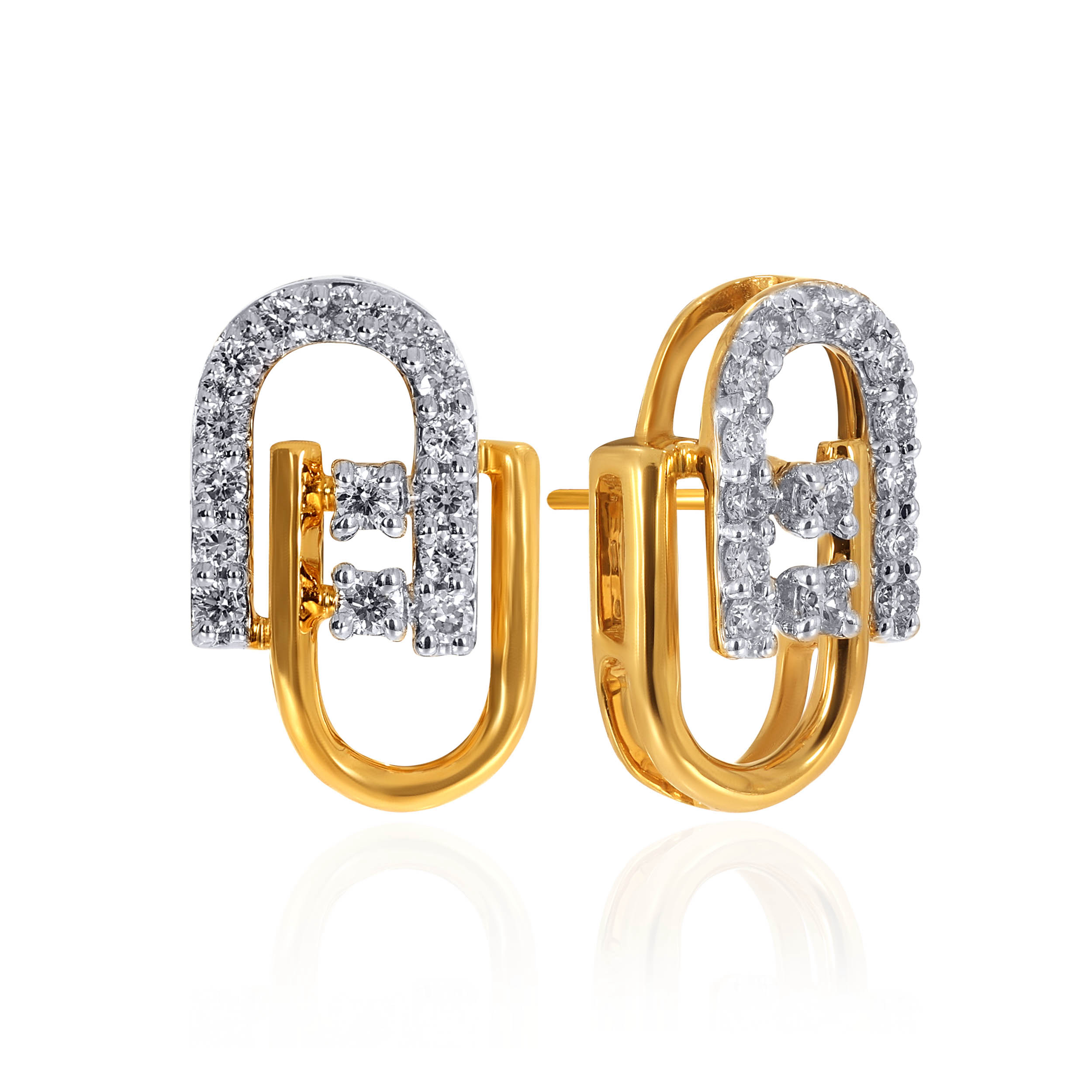 14K Yellow Gold Diamond Studs Earrings-DT-D000748774 - Senco Gold and Diamonds