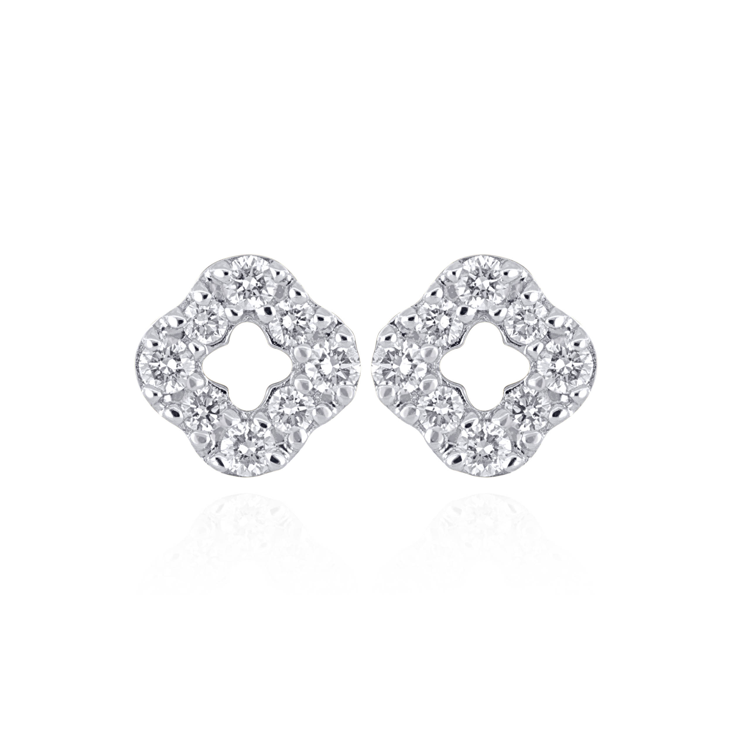Brilliant Fourfold Diamond Studs - Senco Gold and Diamonds