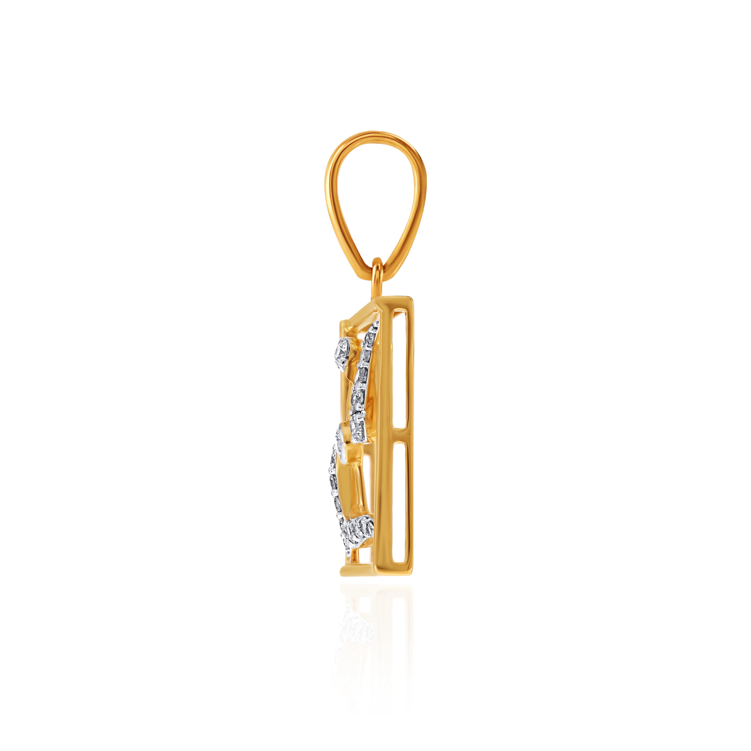 Swastik Blessings Diamond Rakhi Pendant - Senco Gold and Diamonds