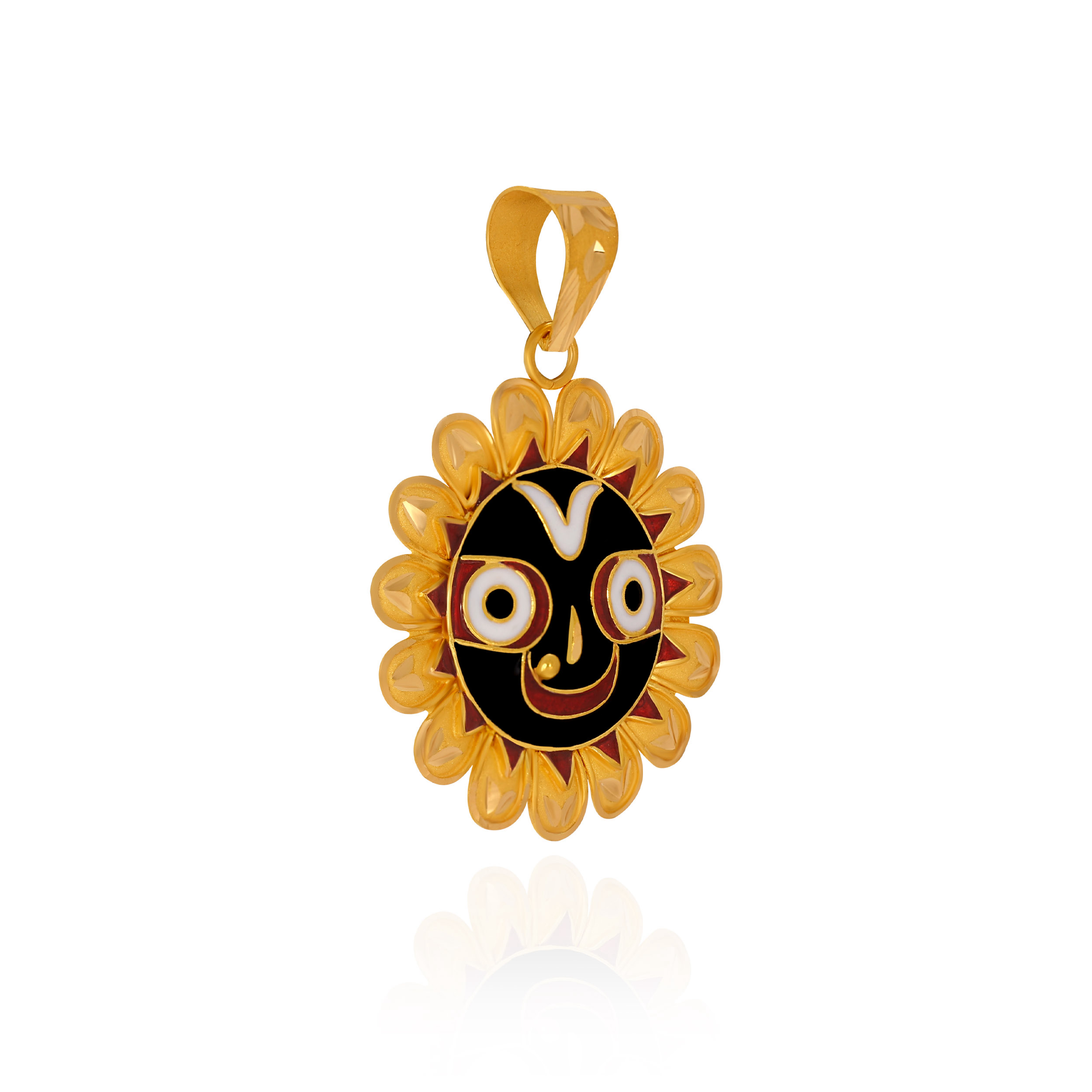 Divine Sunburst Lord Jagannath Gold Pendant - Senco Gold and Diamonds