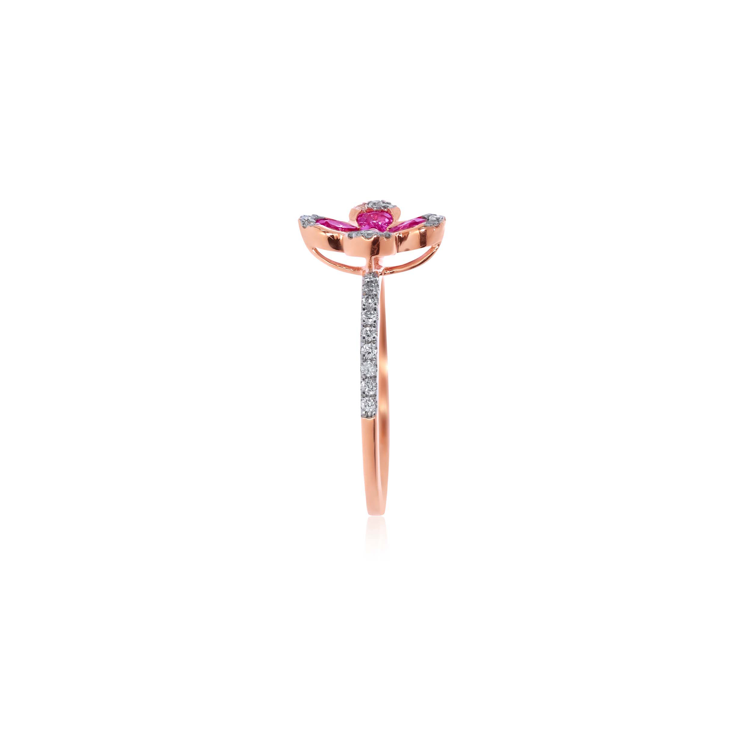 Floral Fura Diamond Ring - Senco Gold and Diamonds