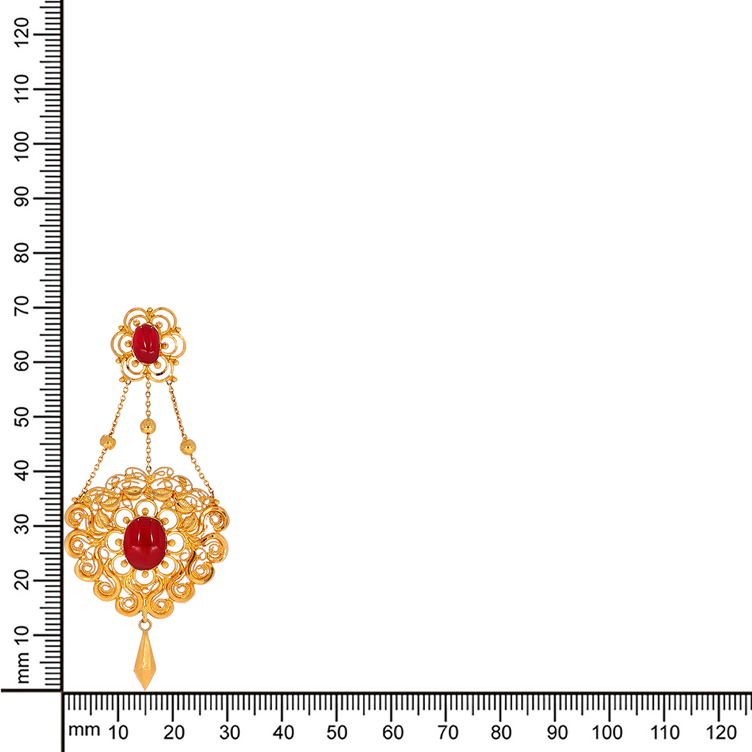 22K Yellow Gold Drop Earrings-GPGN-D000568050 - Senco Gold and Diamonds