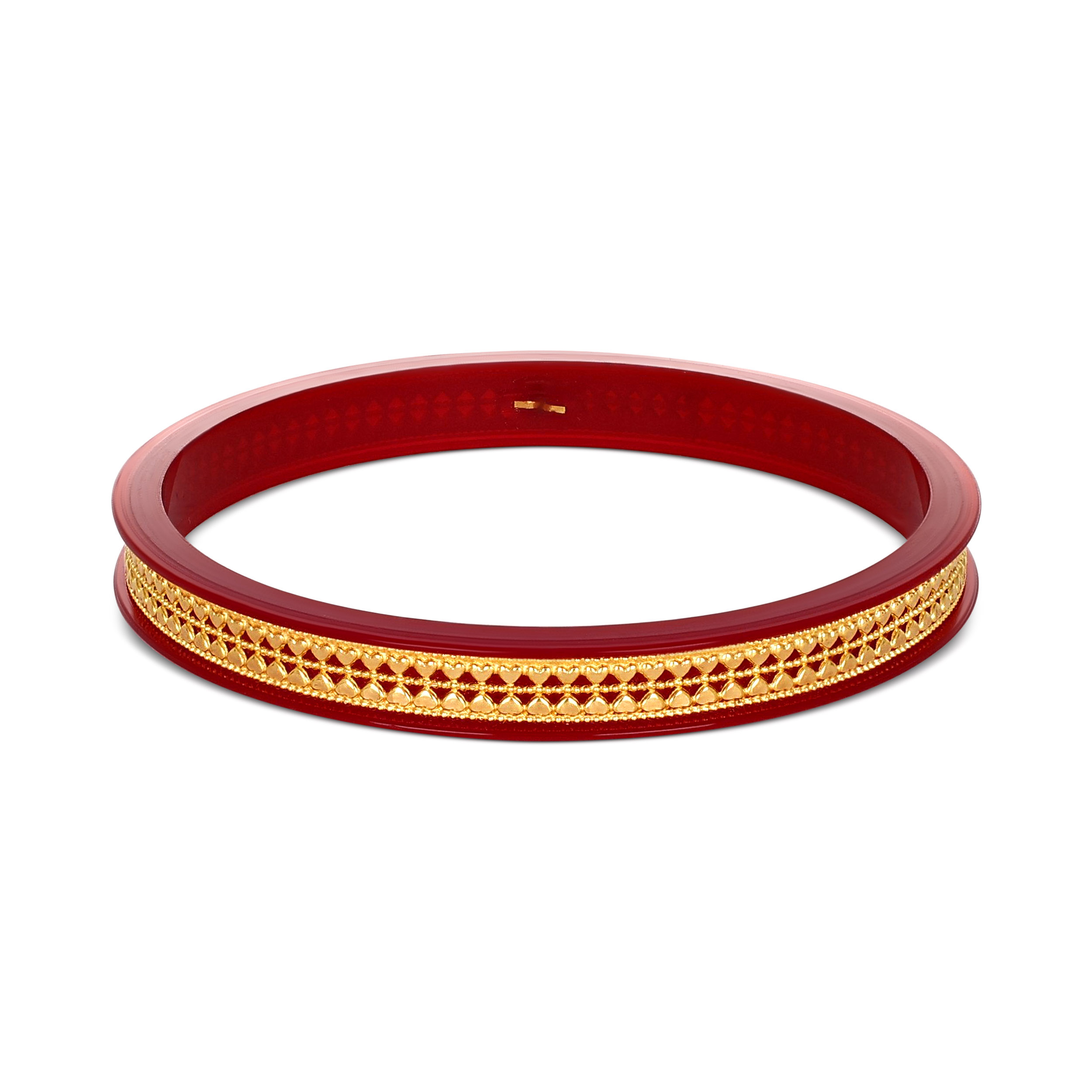 Gilded Lattice Gold Pola Bangle - Senco Gold and Diamonds