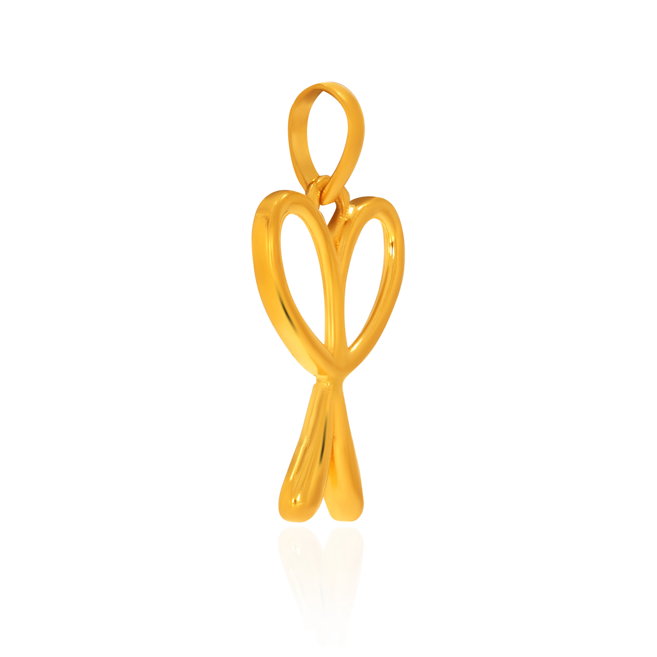 Expressive Heart Gold Pendant - Senco Gold and Diamonds