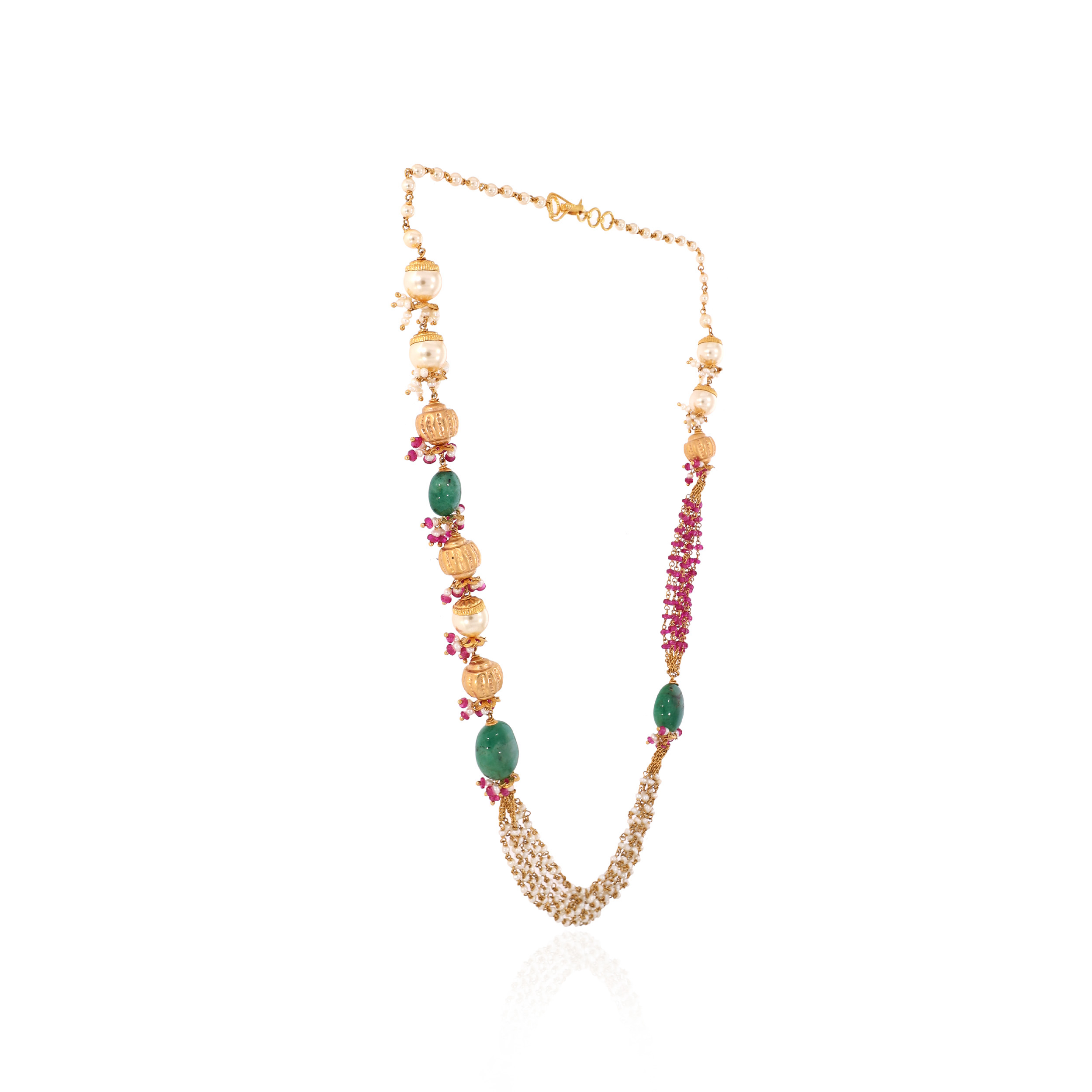 22K Yellow Gold Kundan Necklace-GN-D000782882 - Senco Gold and Diamonds