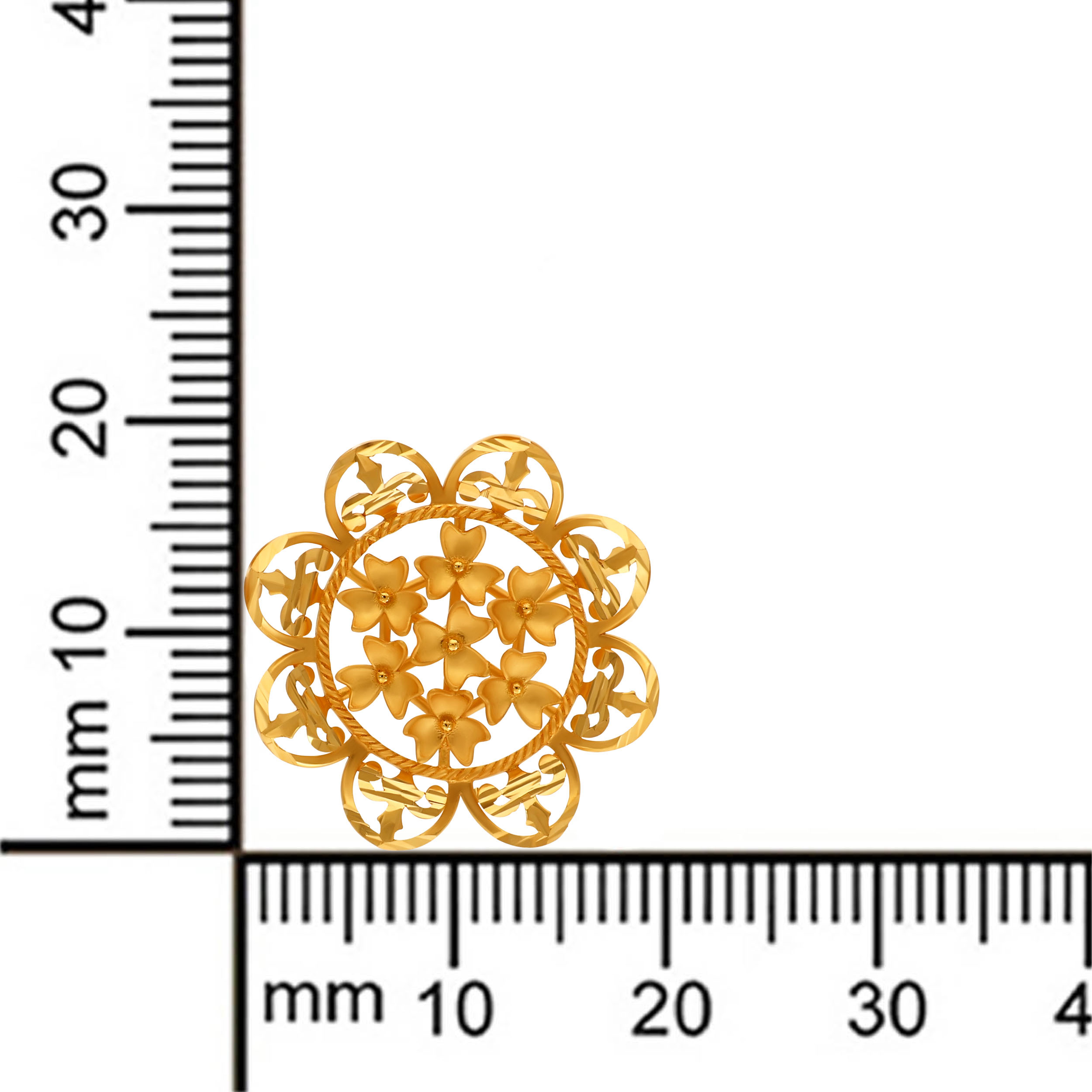 Blossom Aura Gold Studs - Senco Gold and Diamonds