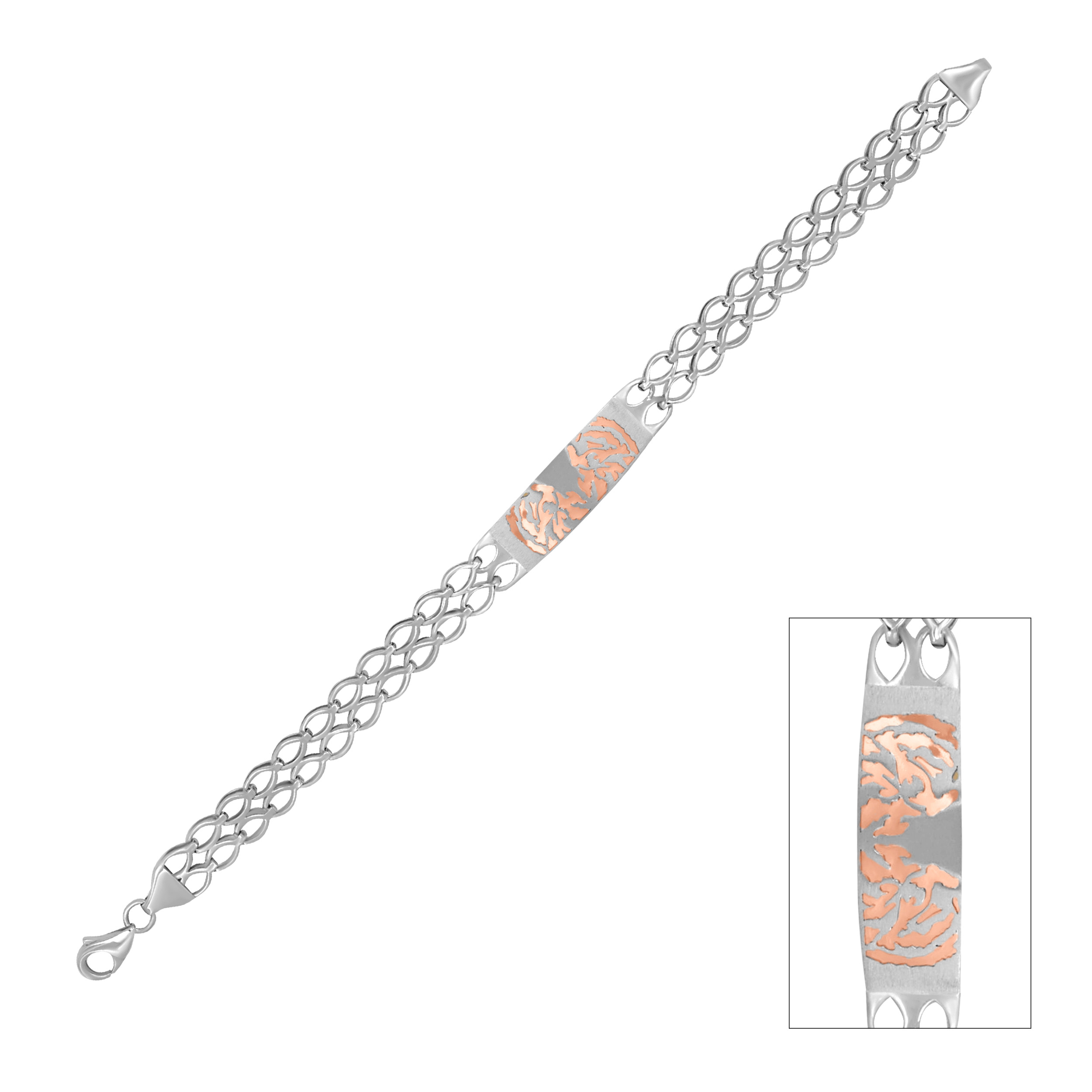  Phoenix Fire Men's Platinum Wristlet - Senco Gold and Diamonds