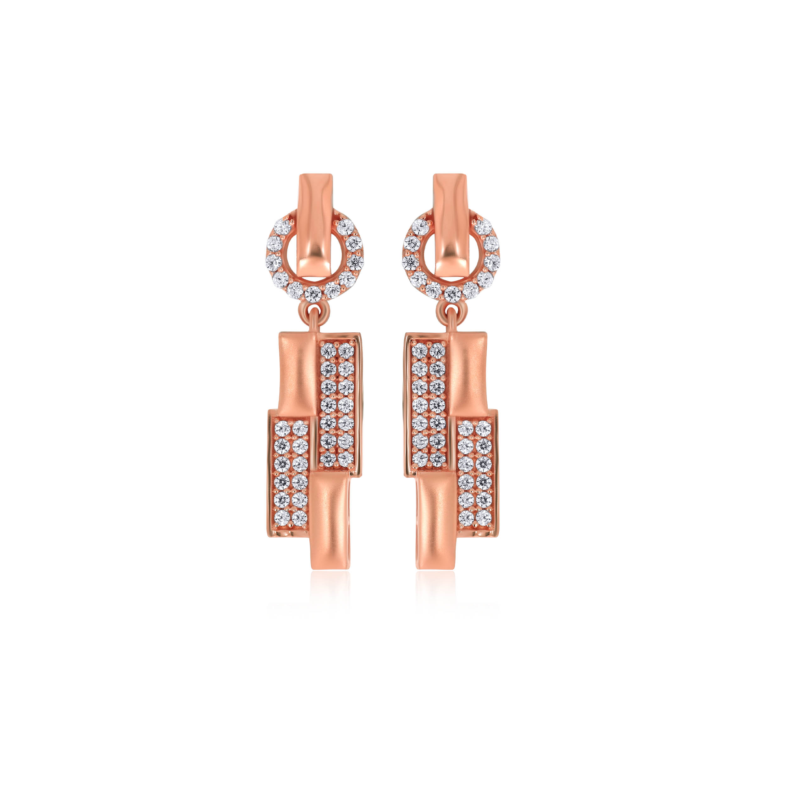 Balanced Path Gold Drop Earrings - Senco Gold and Diamonds