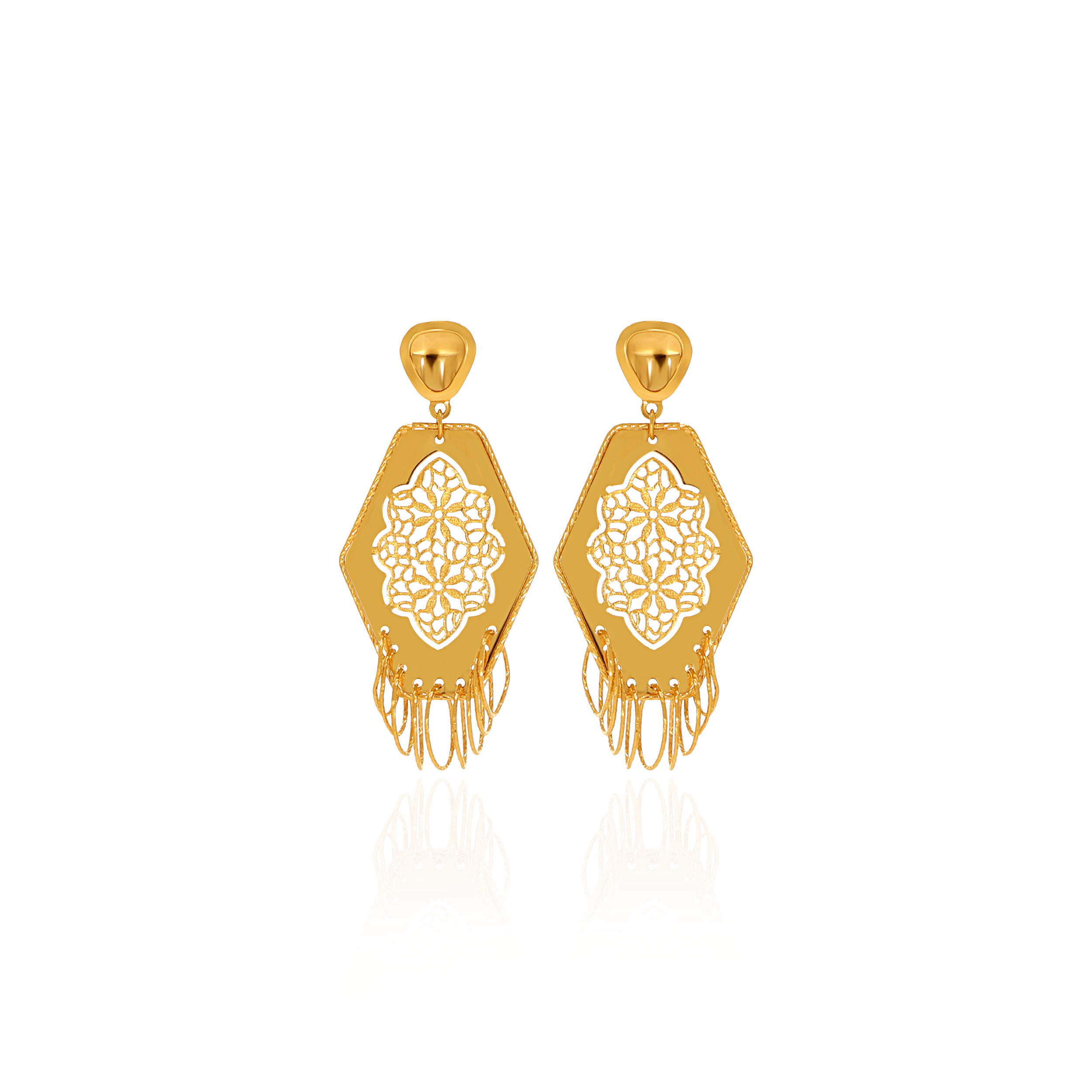 Hexa Harmony Gold Earrings - Senco Gold and Diamonds