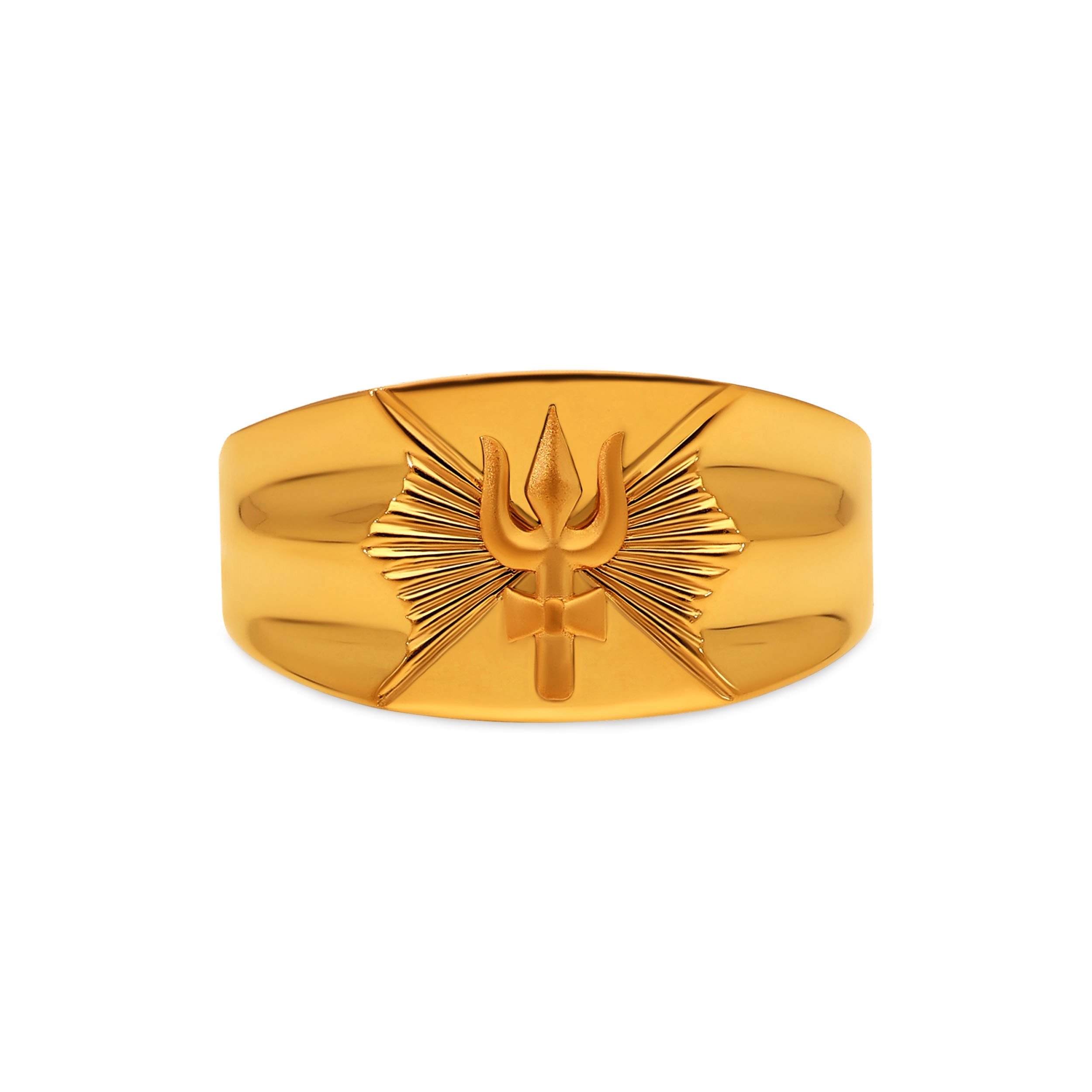 Signet Trident Men's Gold Ring - Senco Gold and Diamonds
