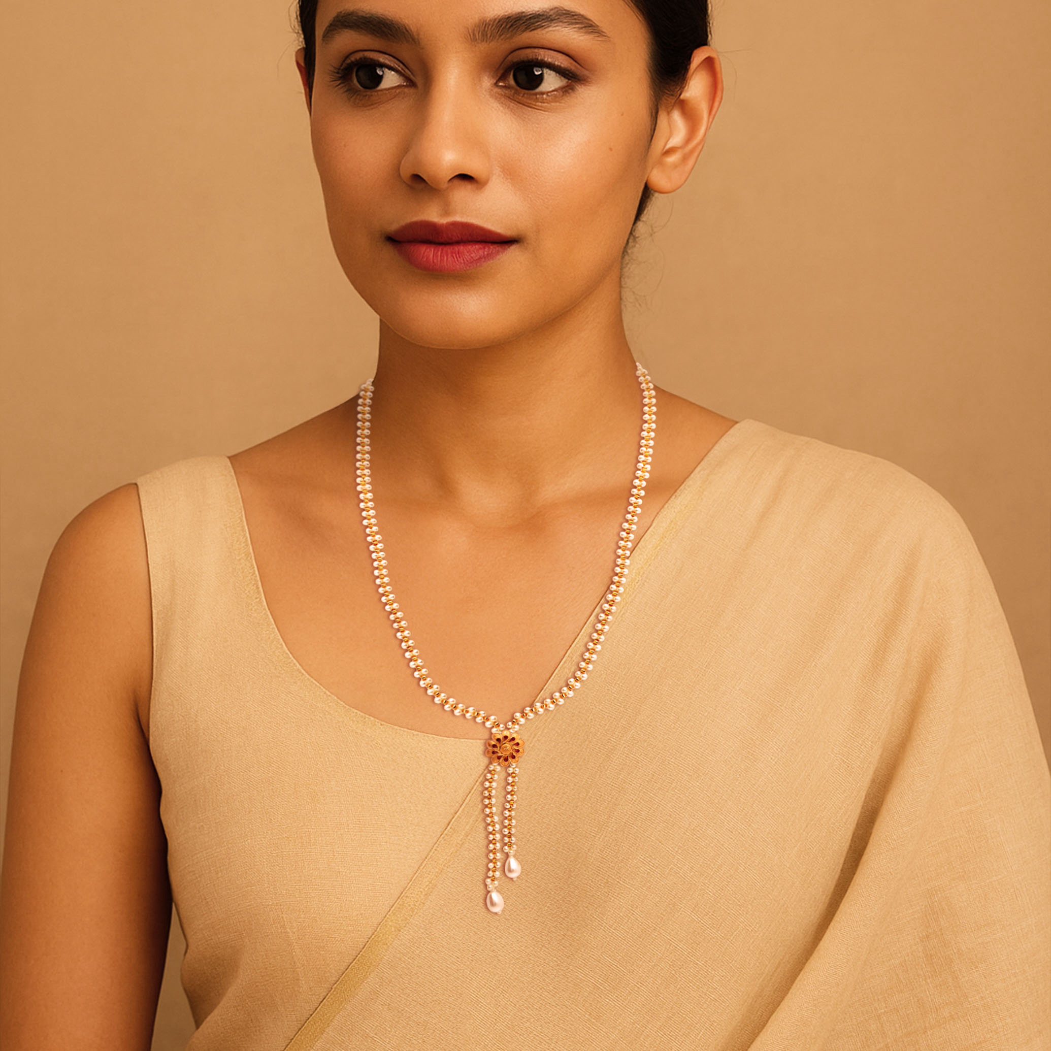 Serena Pearl Gold Necklace - Senco Gold and Diamonds