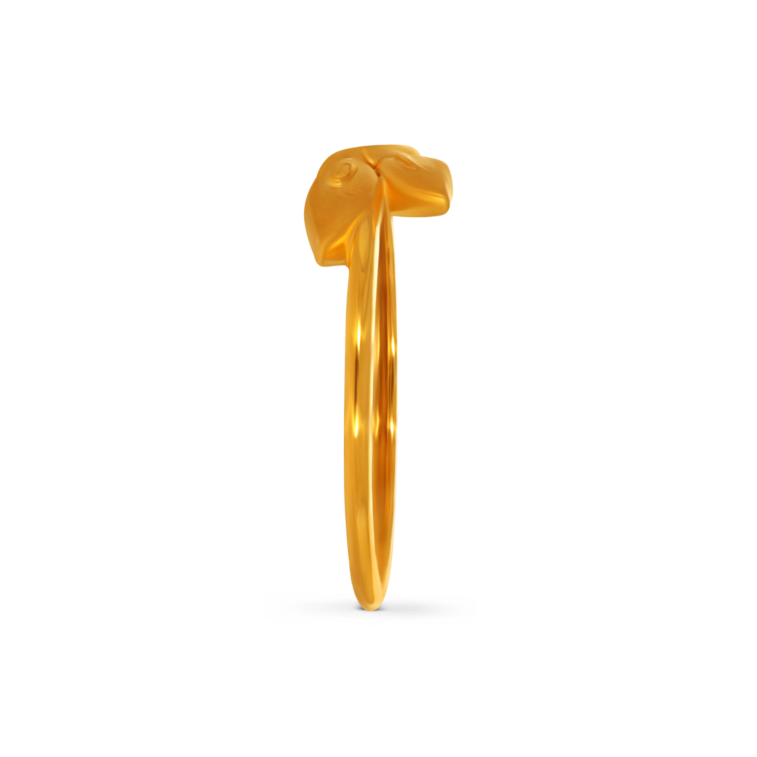 Twin Bud Loop Gold Ring - Senco Gold and Diamonds
