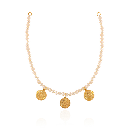 Sacred Pearl String Gold Necklace - Senco Gold and Diamonds