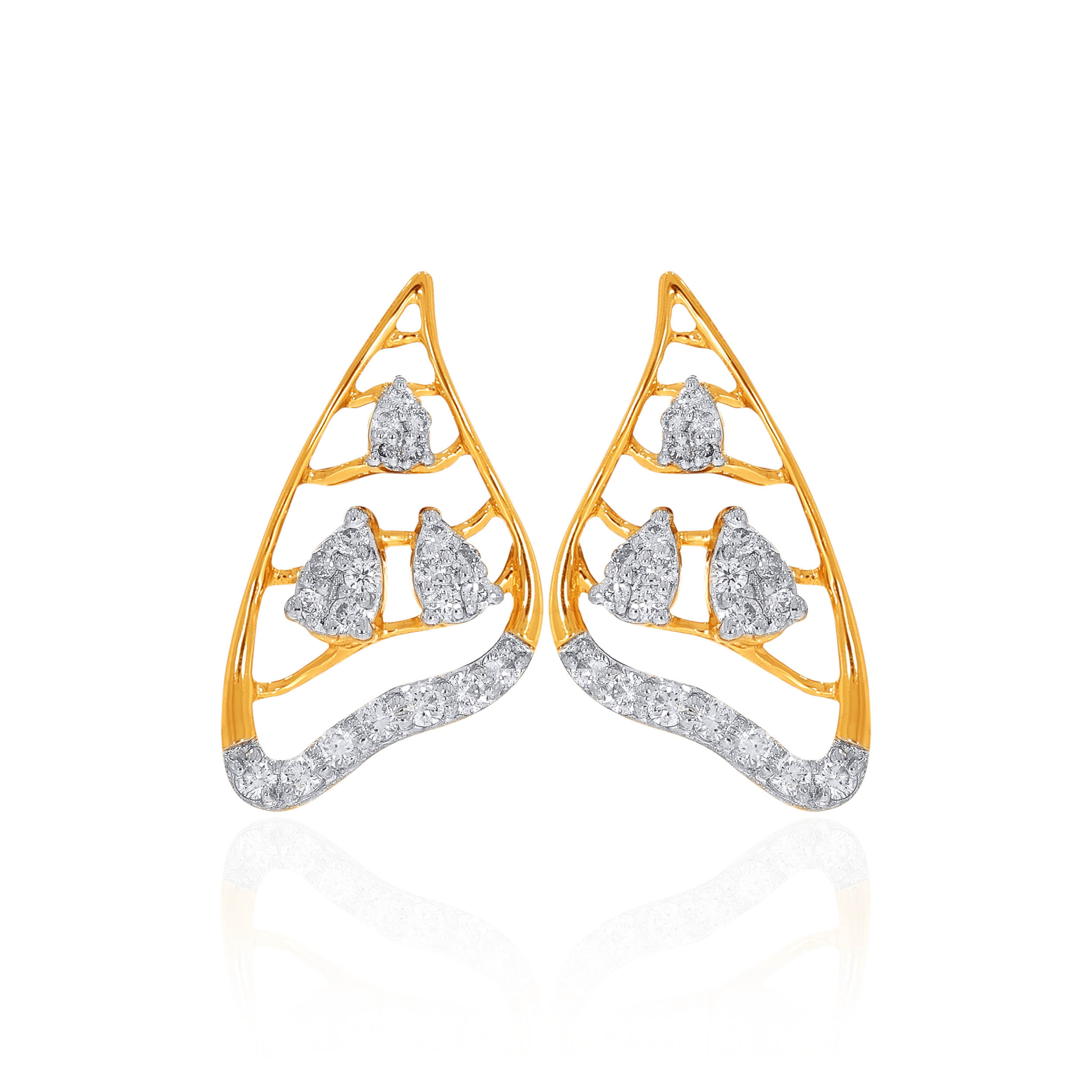 Refined Abstract Diamond Earrings - Senco Gold and Diamonds